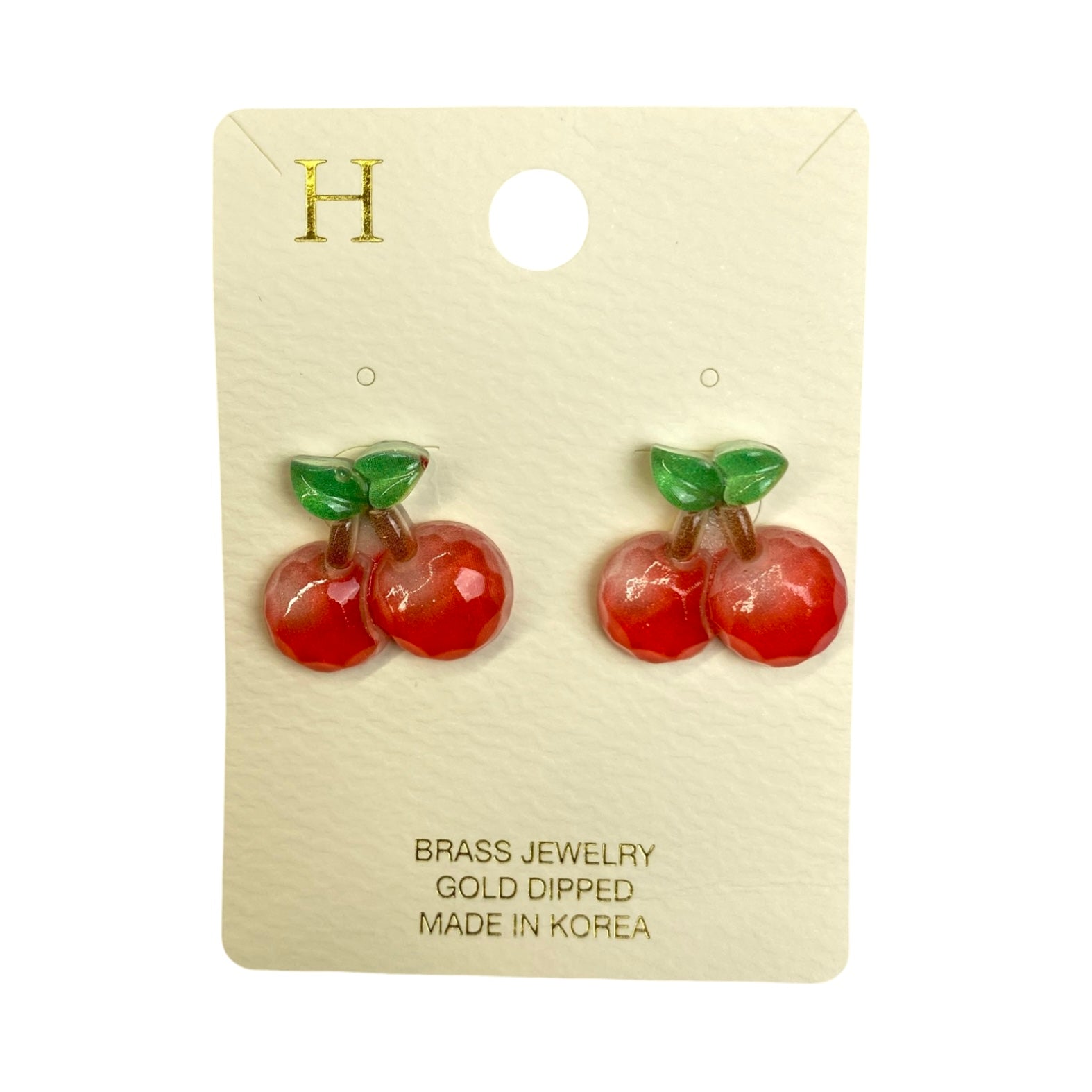 H Cherry Stud Earring