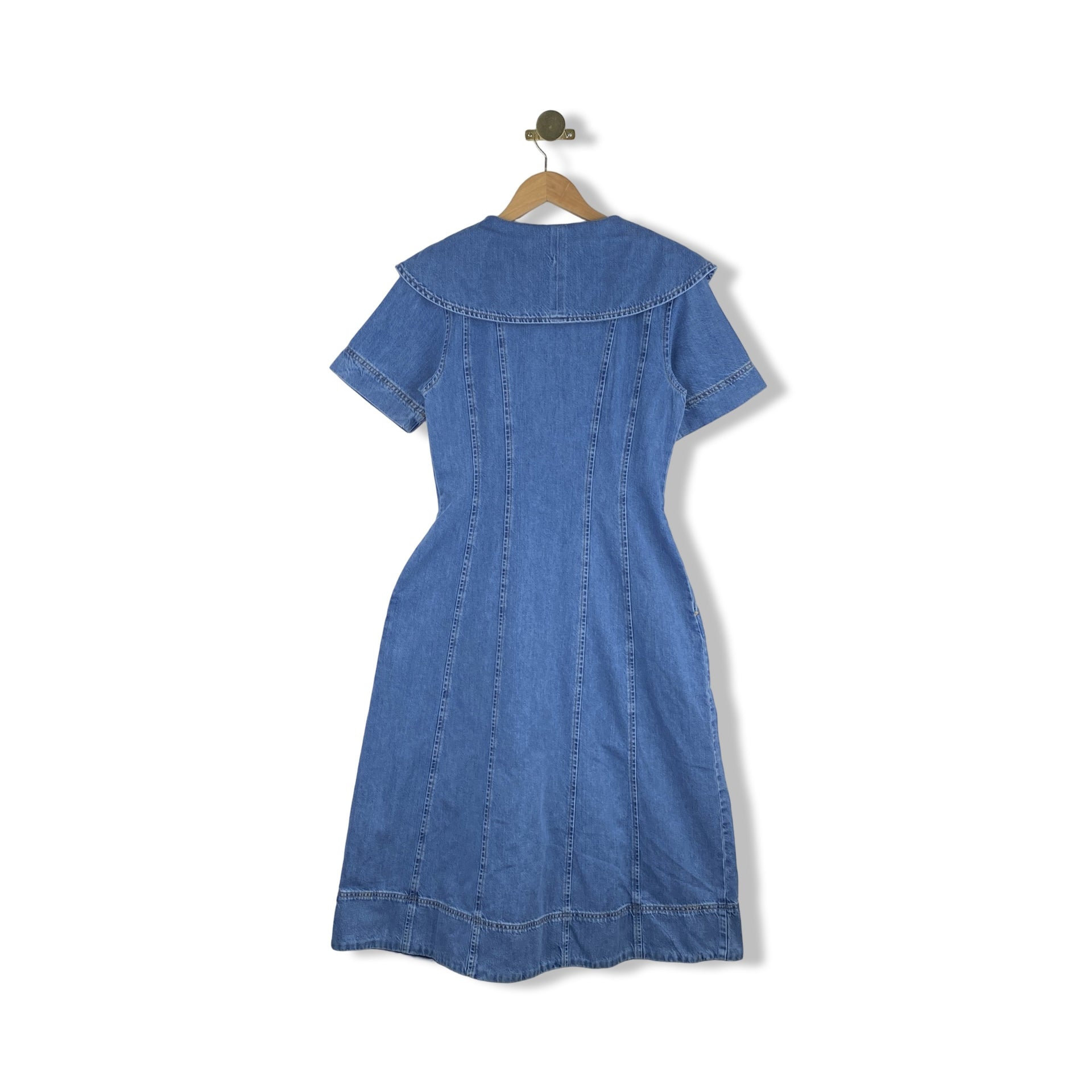 ALIGNE Sparrow Shawl Collar Denim Dress