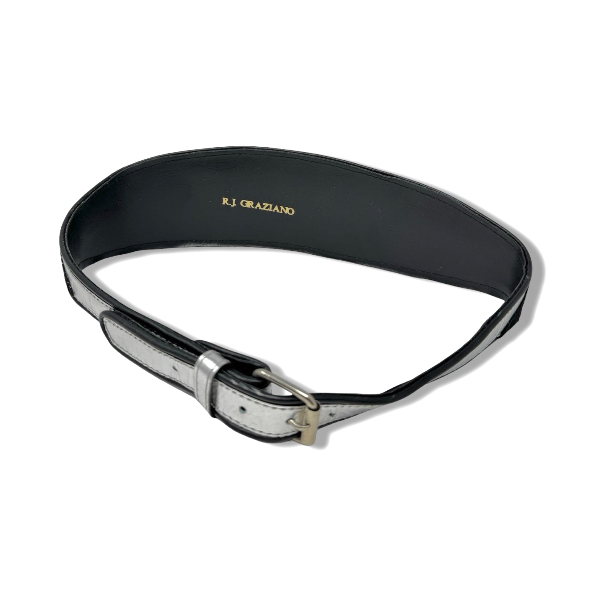 Vintage R.J. Graziano Metallic Suede Patch Belt