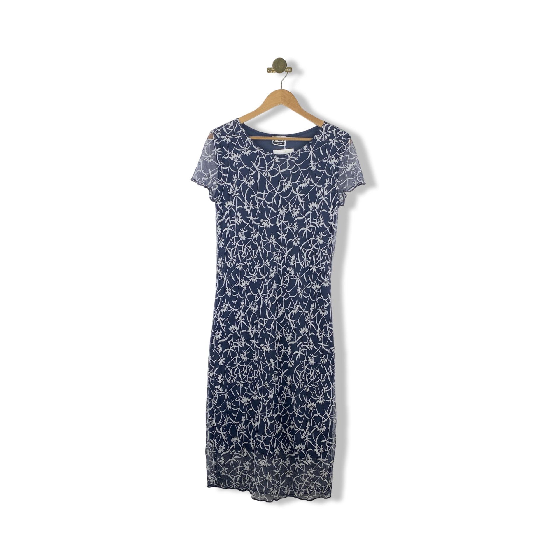 Vintage Poi by Krizia Short Sleeve Floral Dress