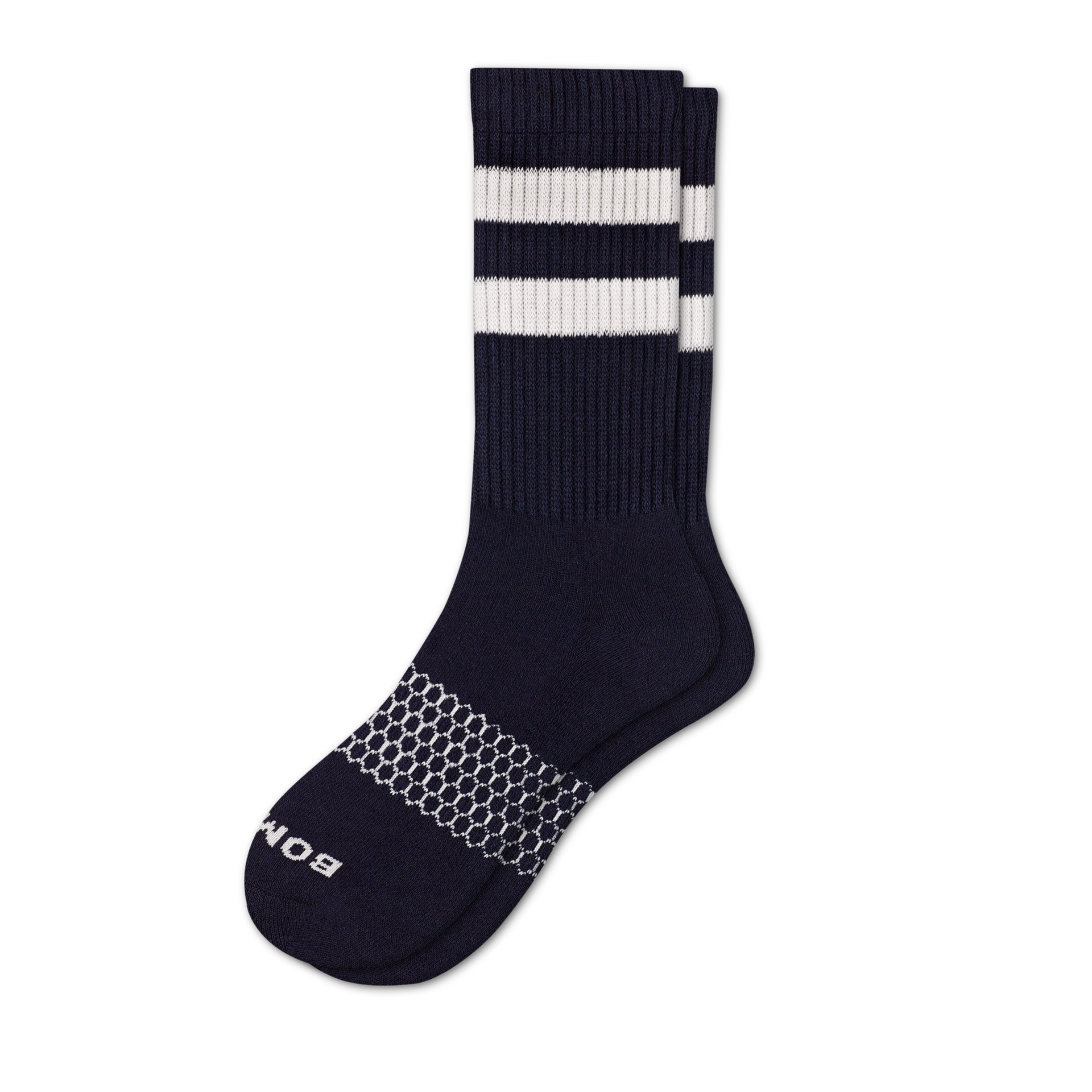 Bombas Vintage Navy Stripe Calf Socks