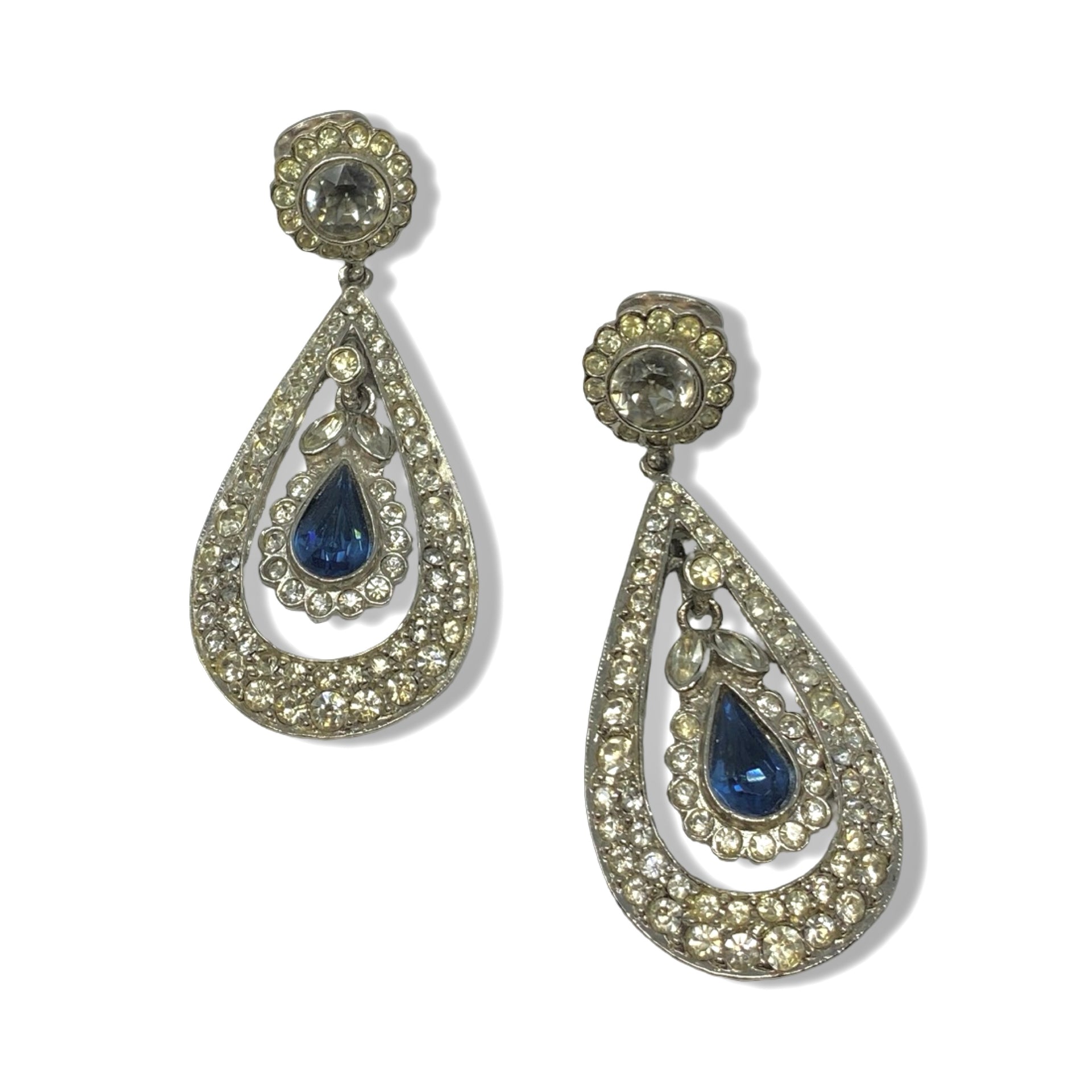 Kenneth Jay Lane Cabochon Drop Clip Earrings