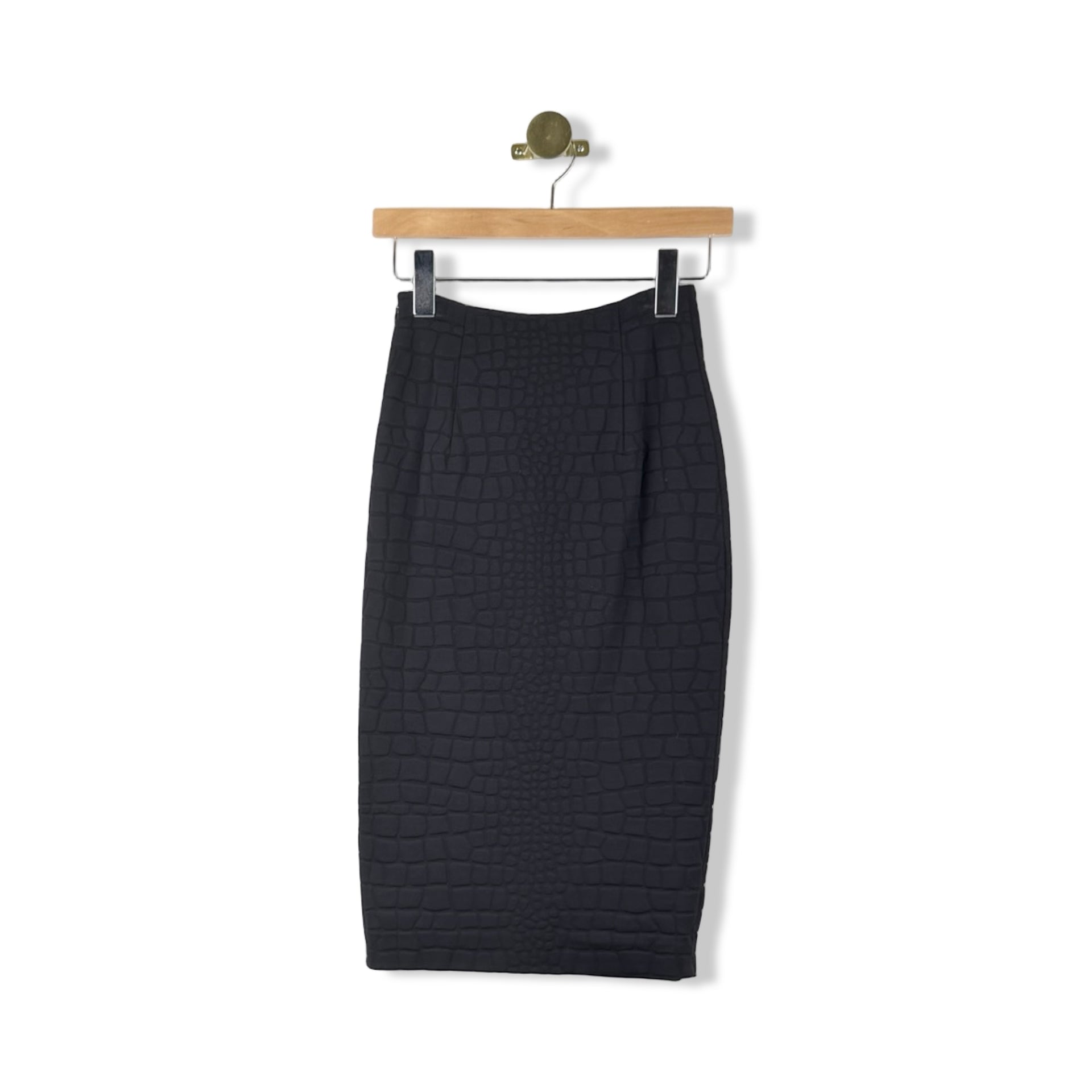 Jonathan Simkhai Embossed Croc Pencil Skirt