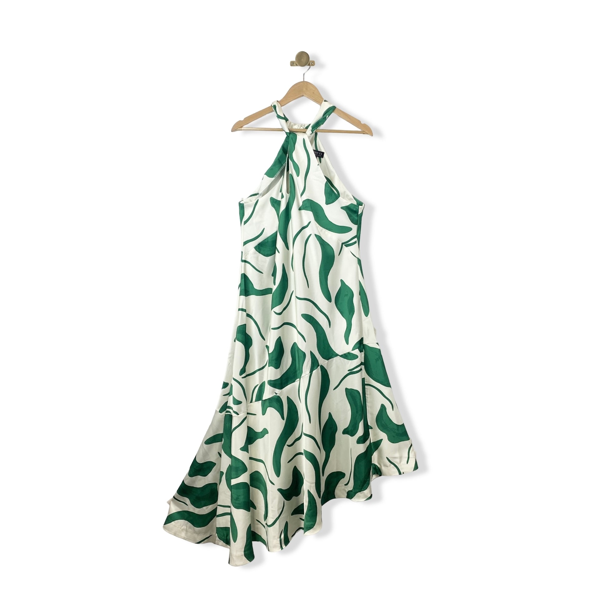 Eloquii Abstract Print Halter Maxi Dress