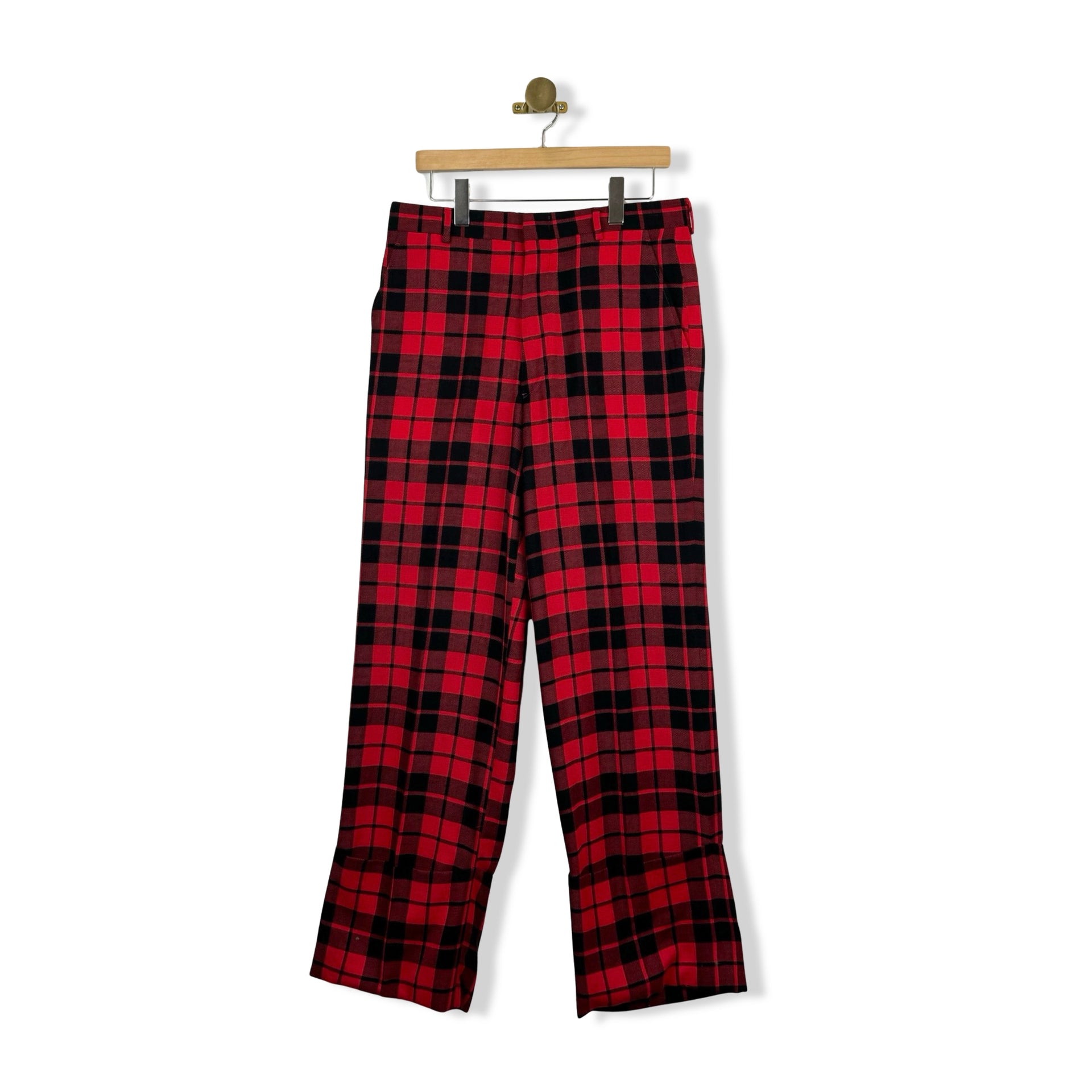 Duckie Brown Cuffed Plaid Pants