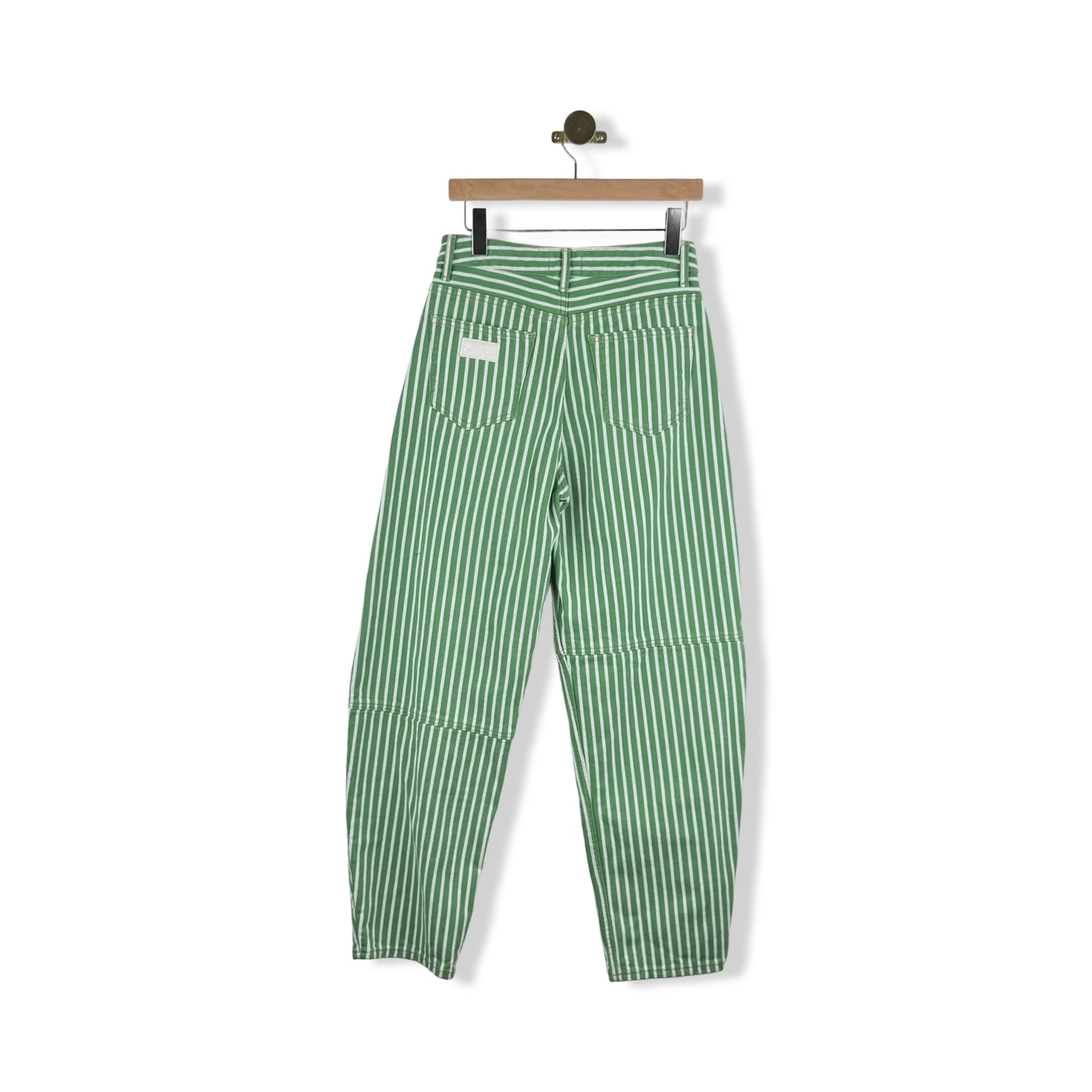 Ganni Striped Balloon Denim Pants