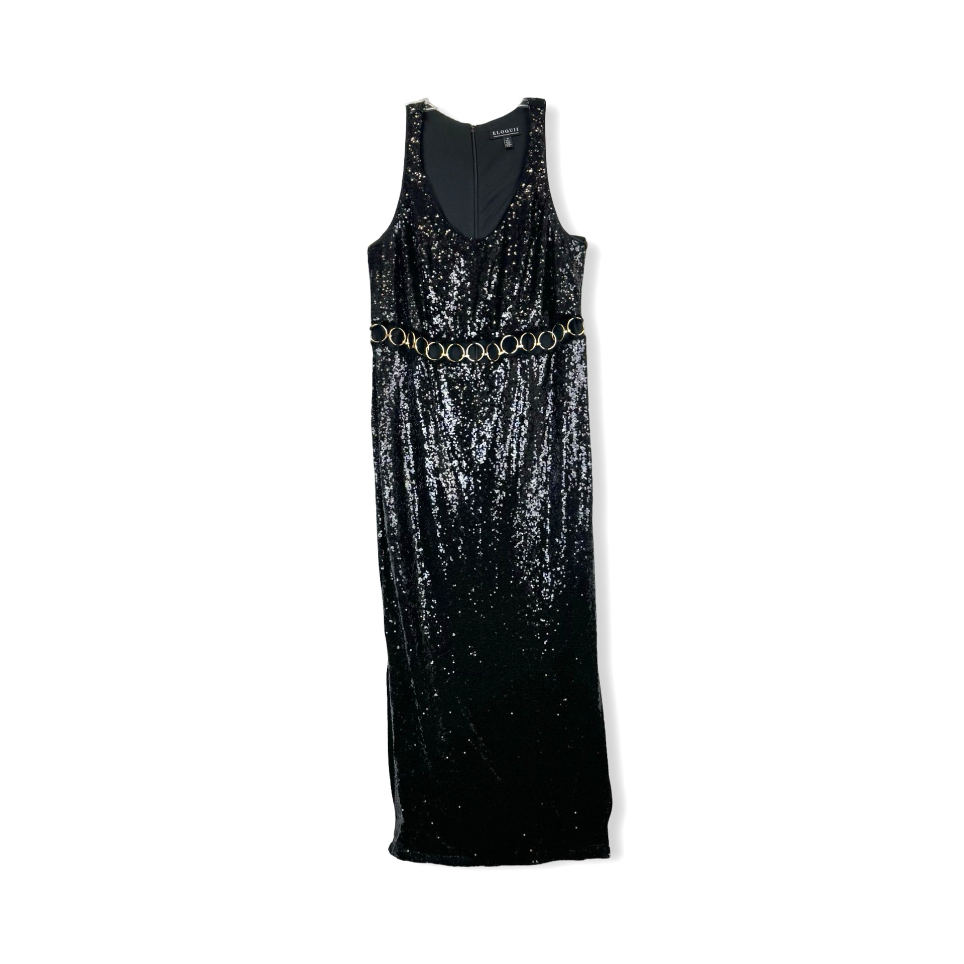 Eloquii Sequin Dress With Hardware Detail