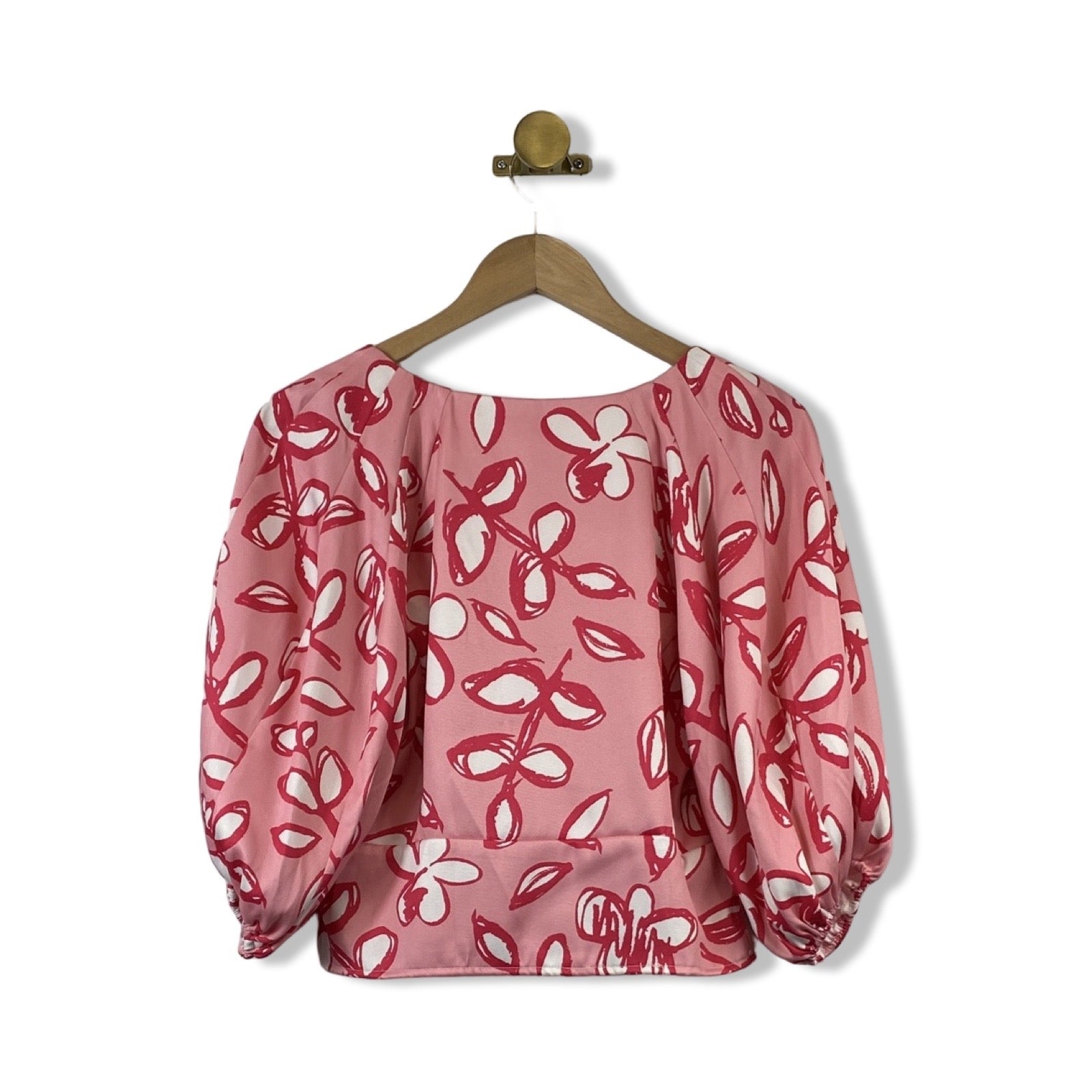 Area Stars Floral Puff Sleeve Crop Top