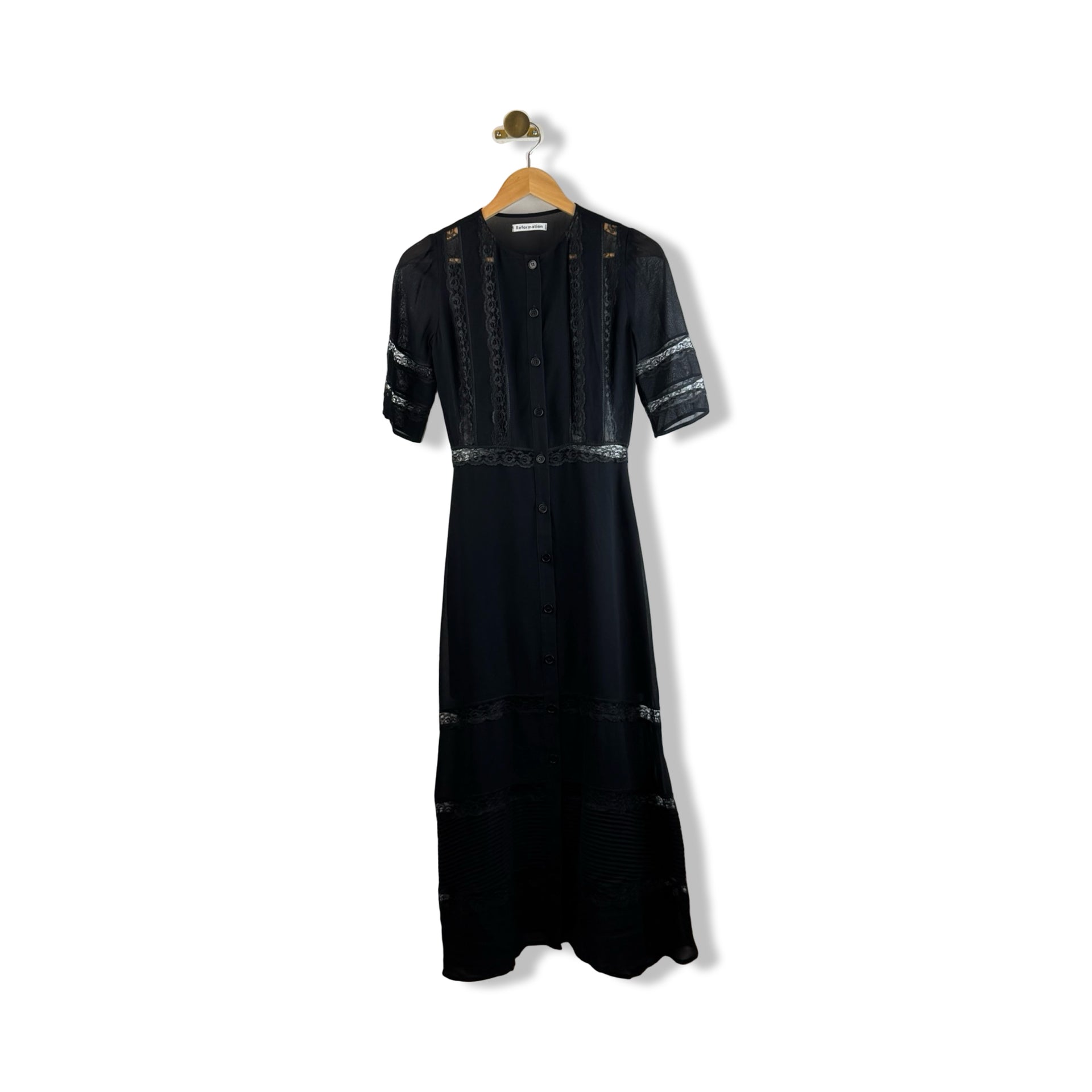 Reformation Sheer Lace Dress