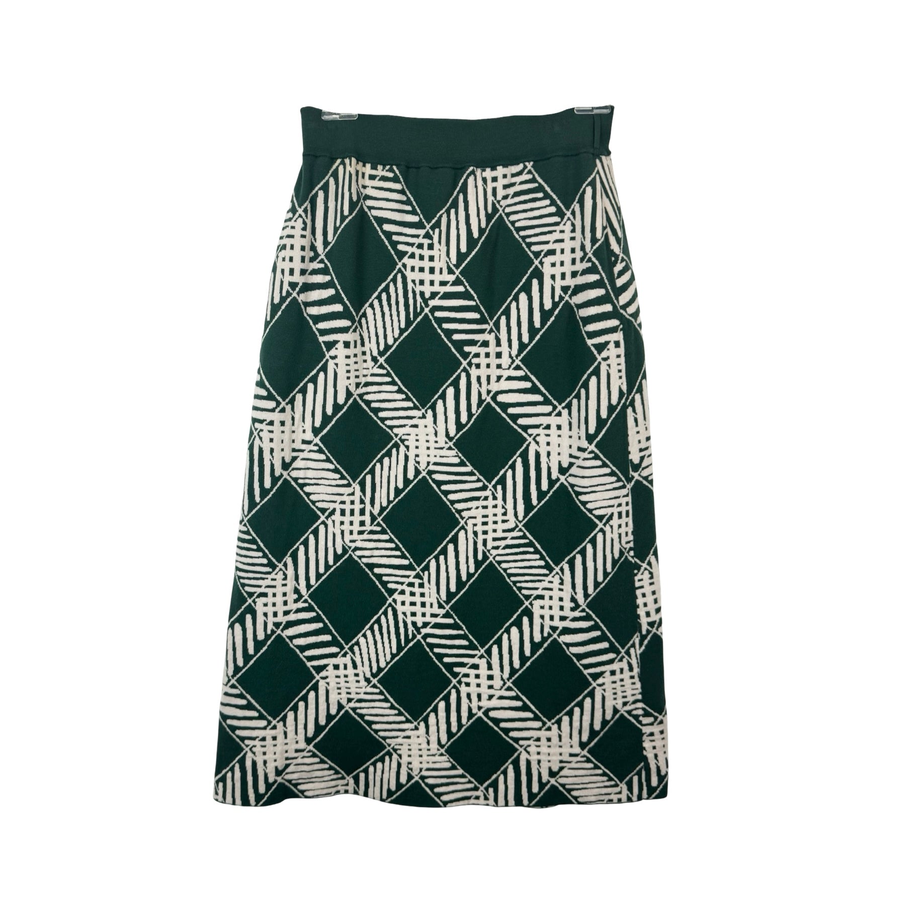 Tanya Taylor Patterned Wool Midi Skirt