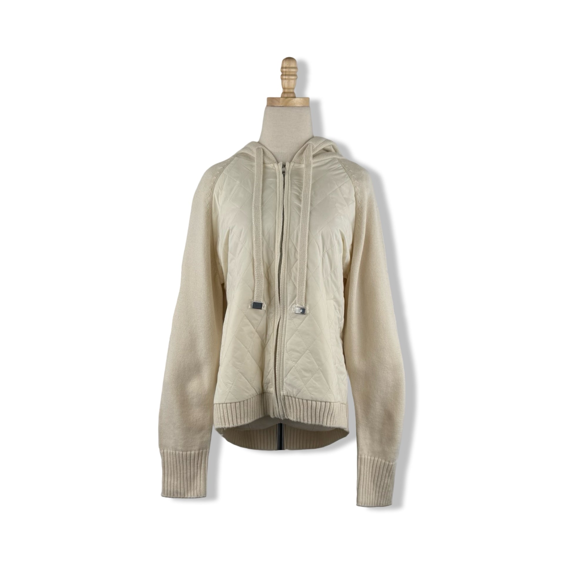 Elliot Lauren Quilted Hoodie Zip Sweater