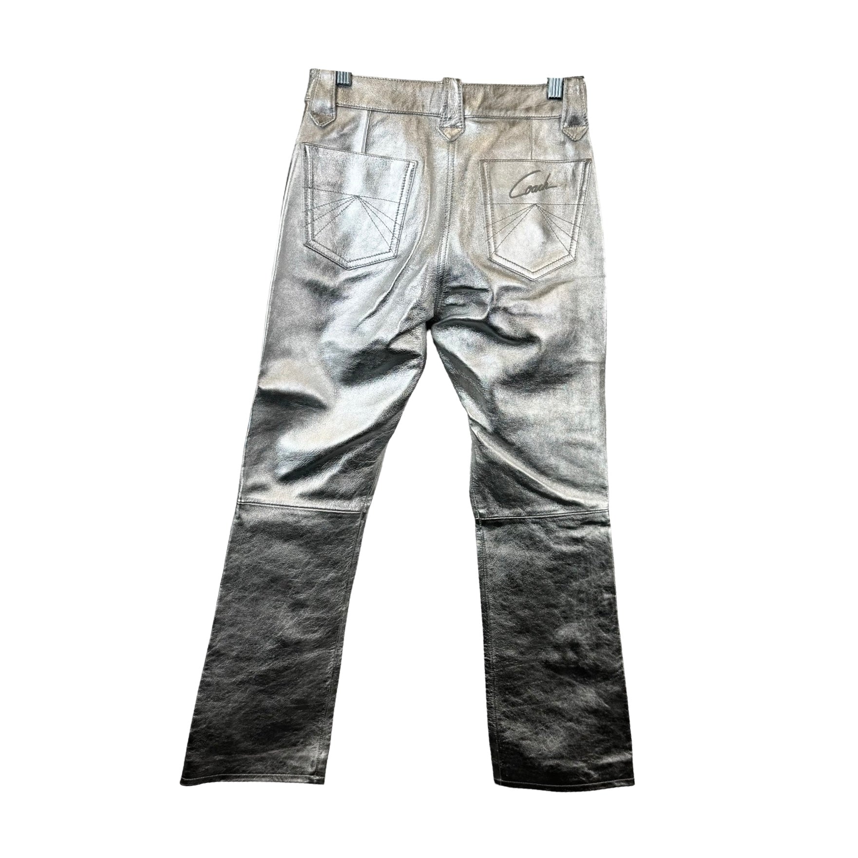 Coach Metallic Leather Pants