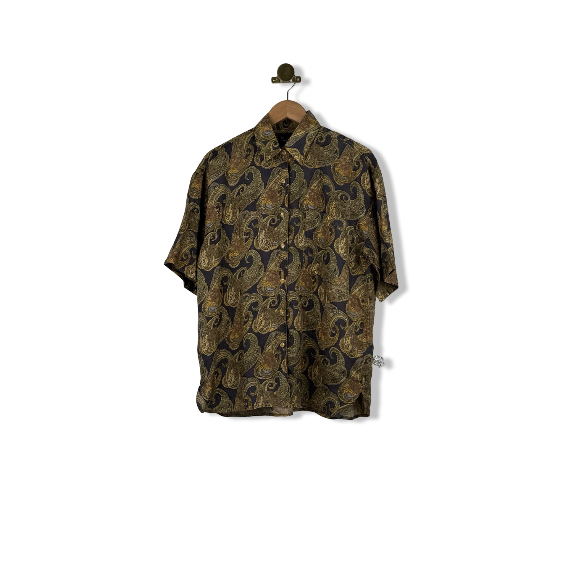 Vintage Surprise Silk Paisley Print Shirt
