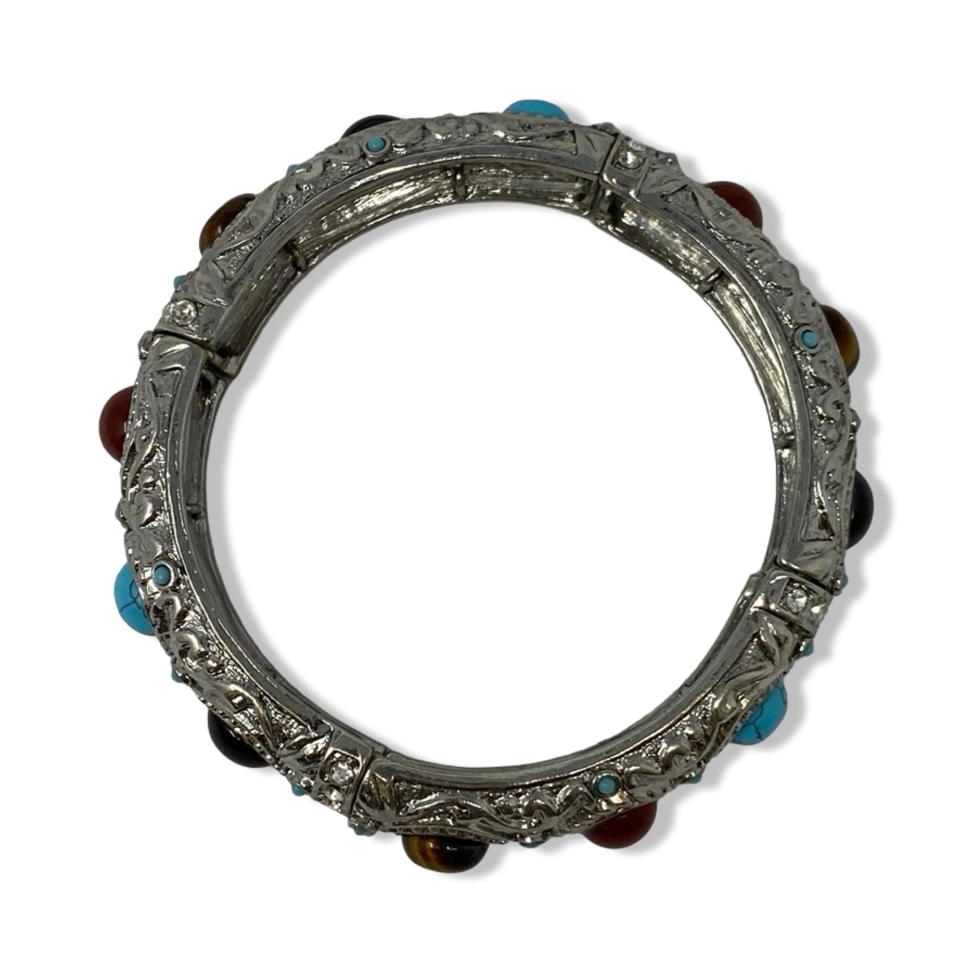 R.J. Graziano Stretch Rhinestone and Faux Gem Bracelet