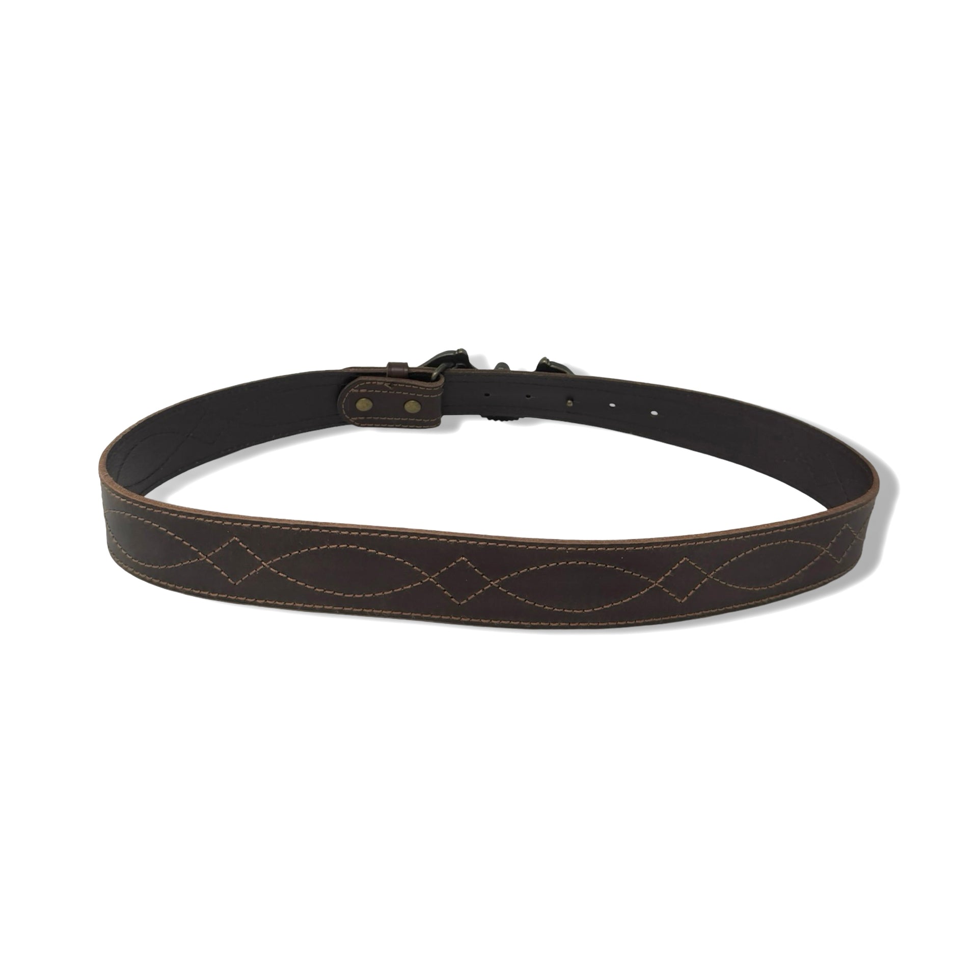 Seam Stitch Eagle Buckle Belt