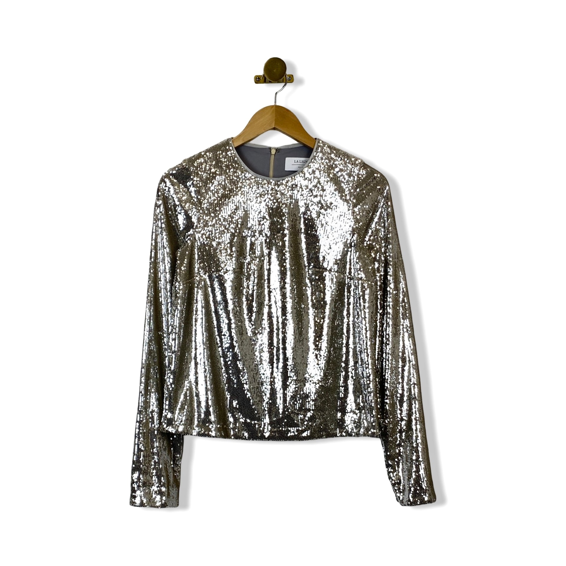 La Ligne Sequined Long Sleeve Top