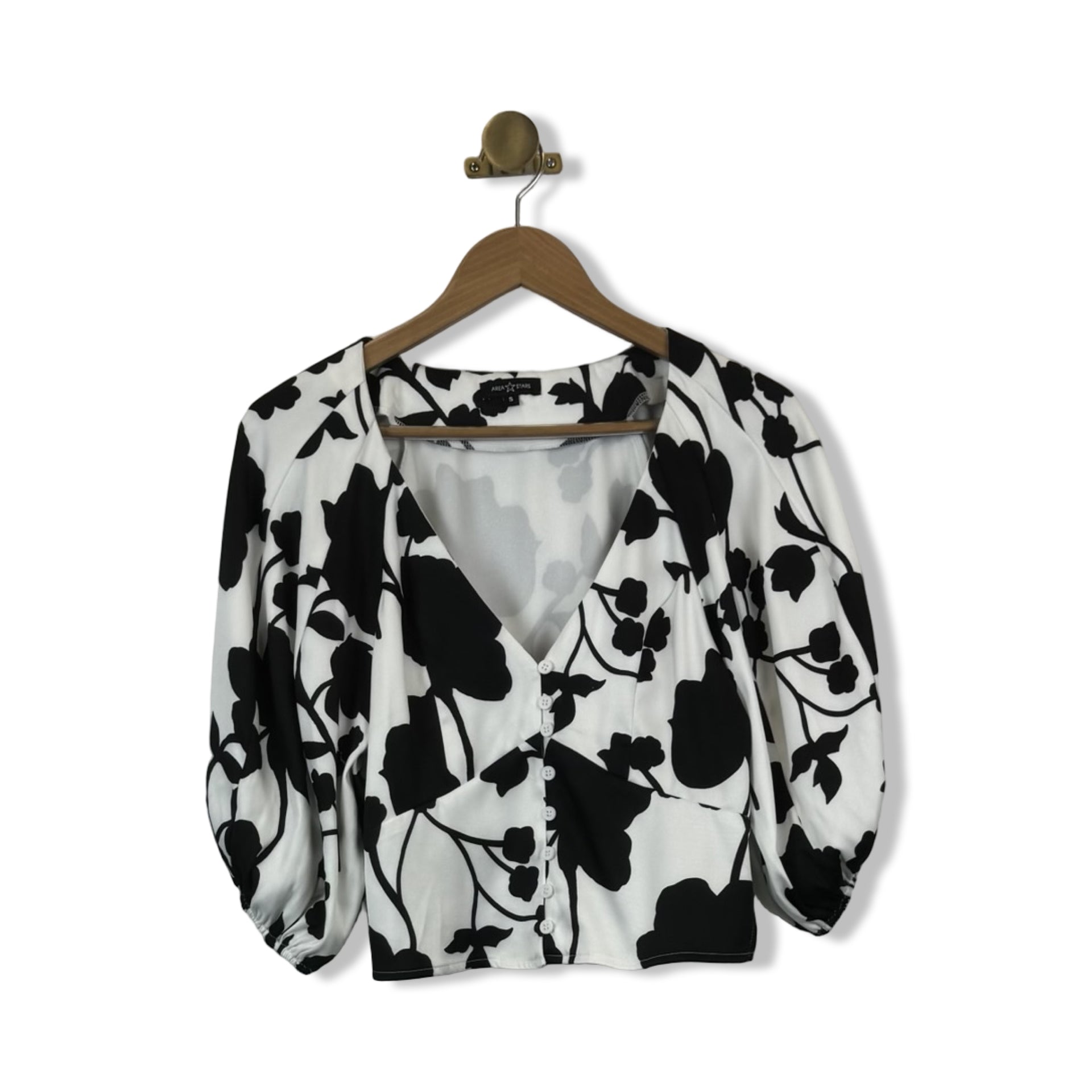 Area Stars Floral Blouson Sleeve Blouse