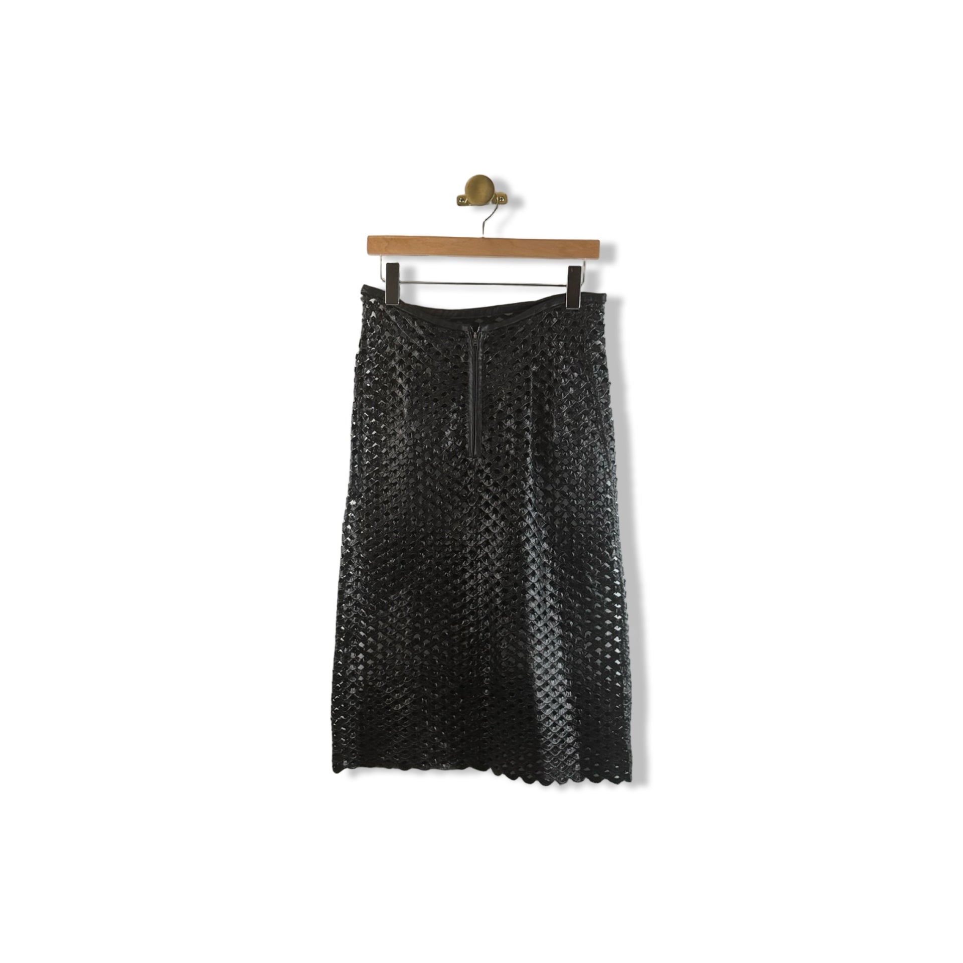 Isabel Marant Patent Netted Midi Skirt