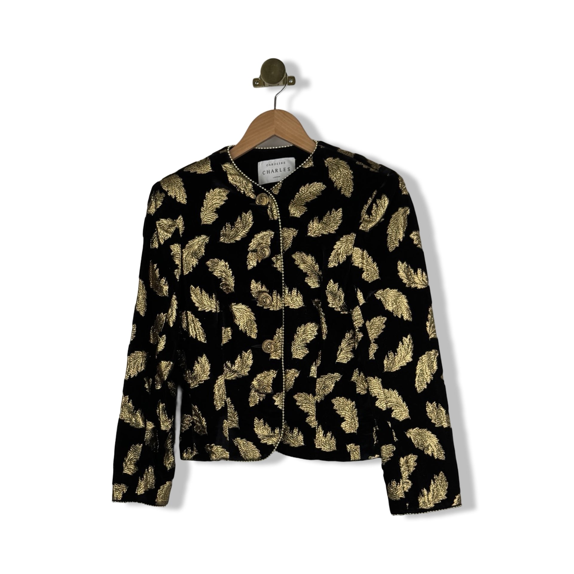 Vintage Caroline Charles Cropped Velvet Blazer