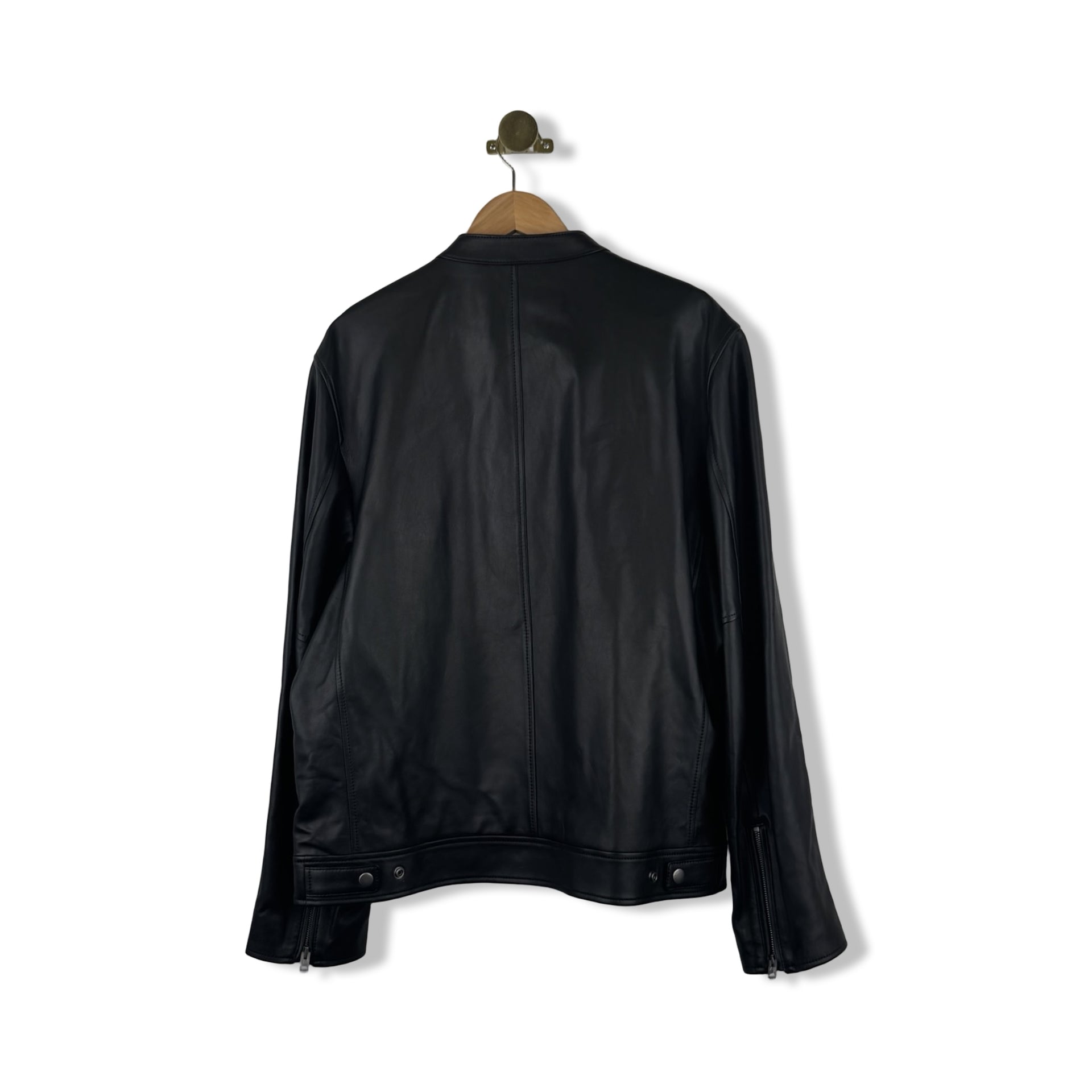 Coach Leather Racer Zip Jacket