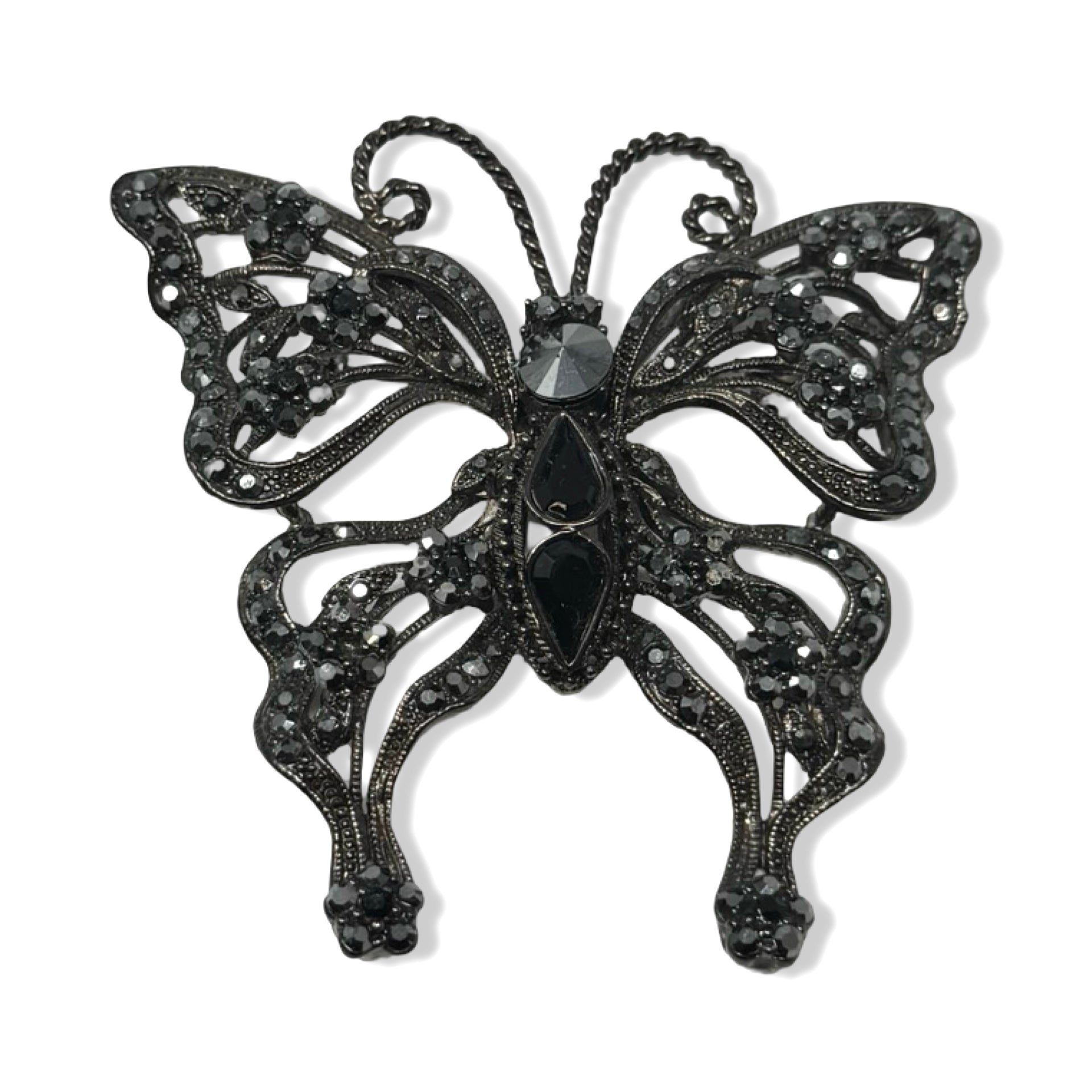Rhinestone Butterfly Brooch