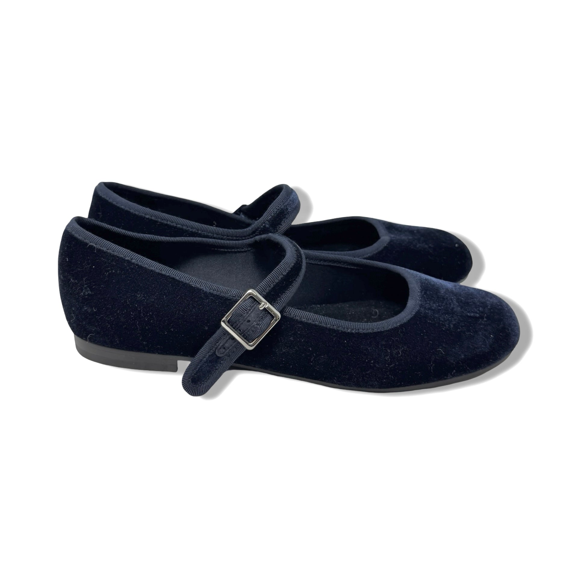 Charles & Keith Velvet Buckled Mary Jane Flats