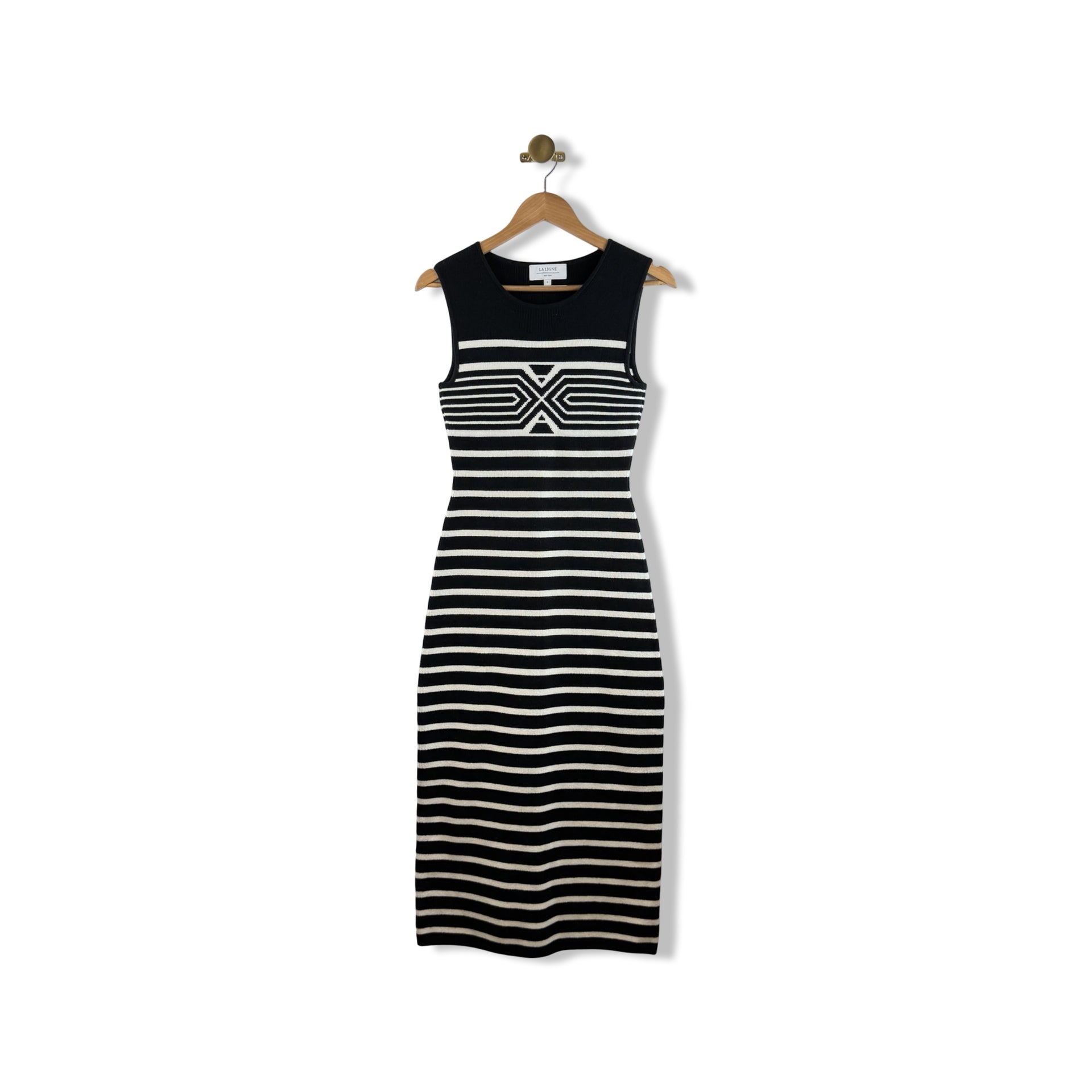 La Ligne Stripe Patterned Ribbed Dress