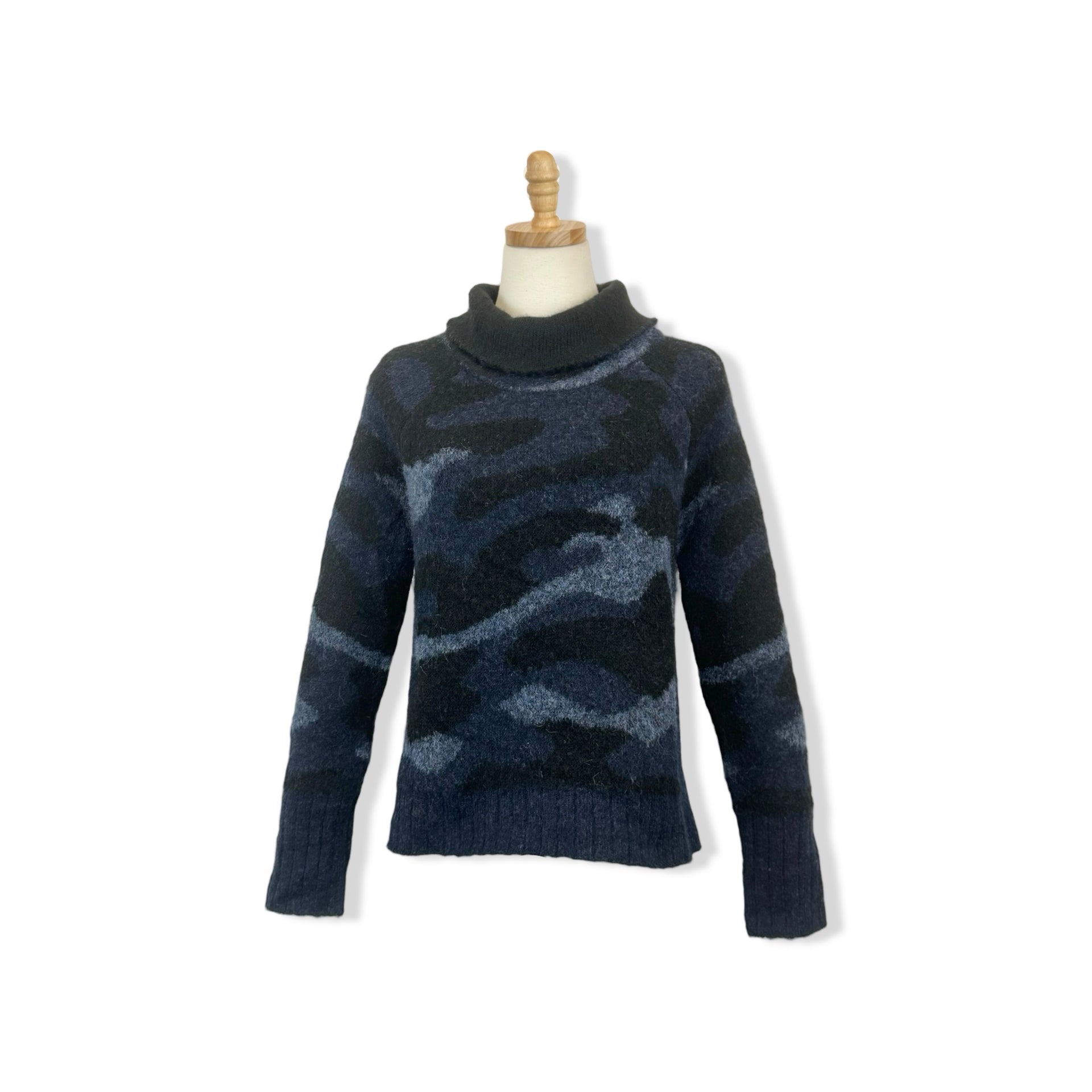 Aqua Funnel Neck Sweater