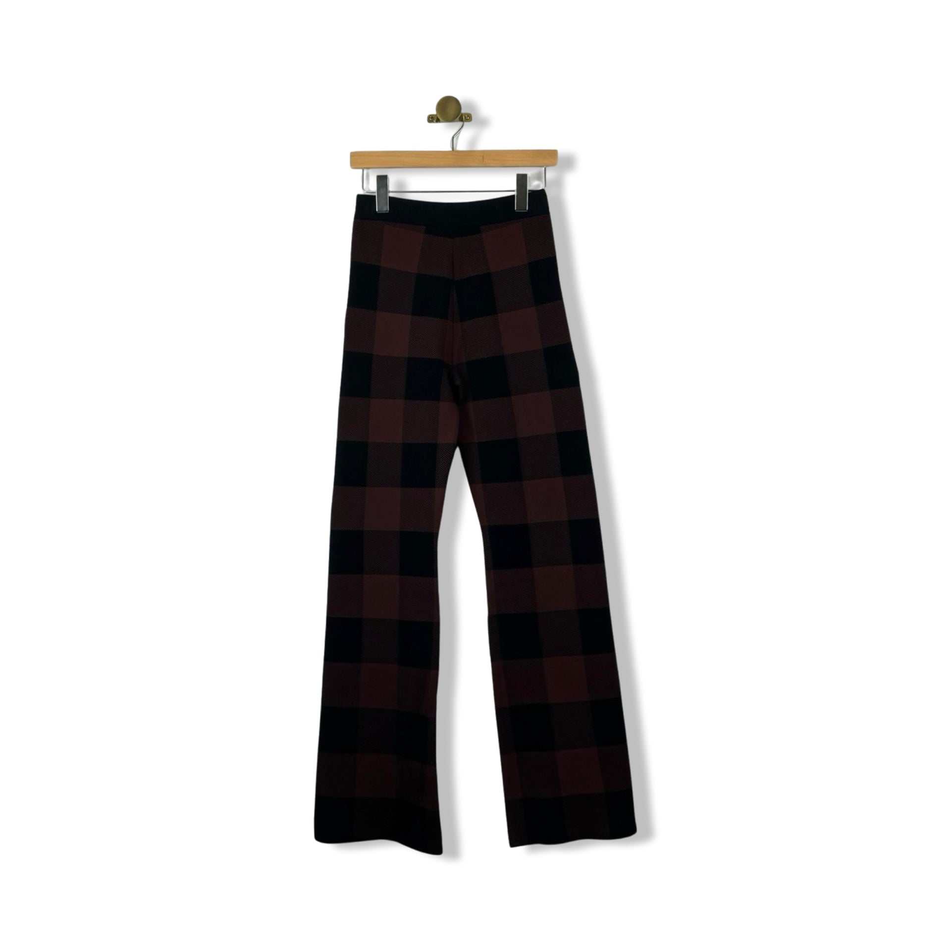 COS Flared Checked Jacquard Knit Trousers