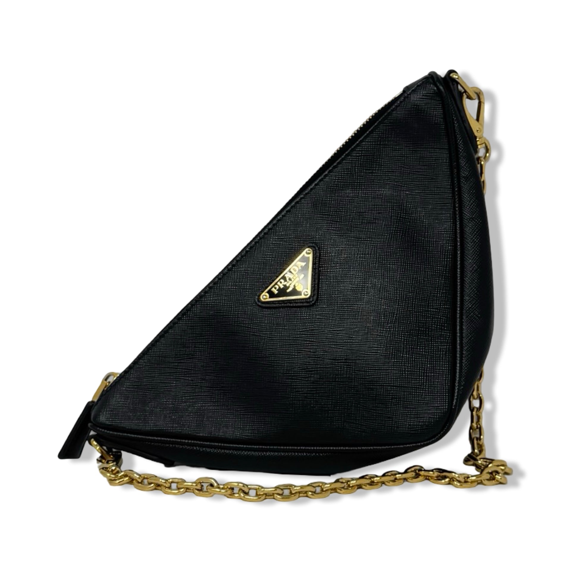 Prada Saffiano Triangle Mini Bag