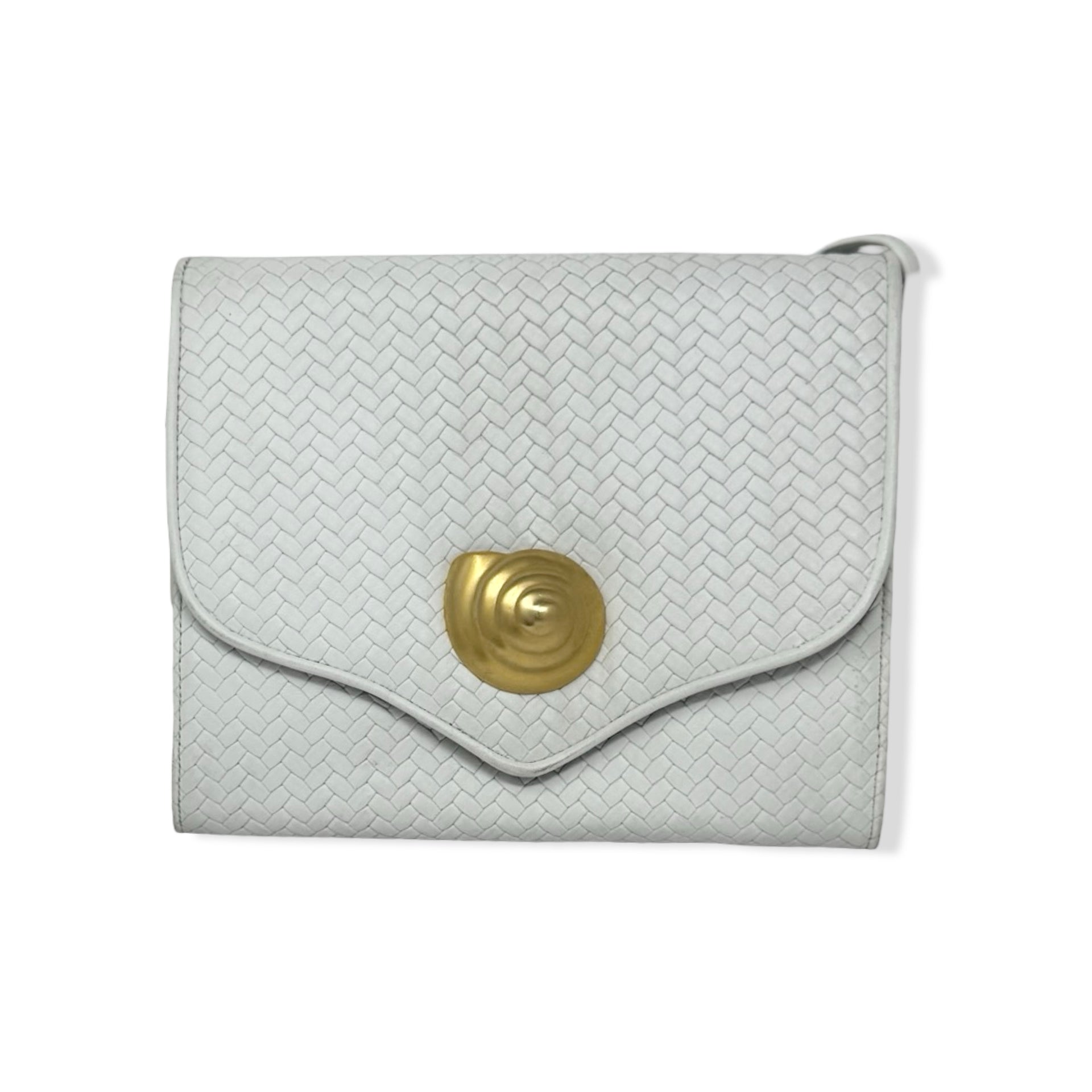 Vintage R.J. Graziano  Woven Seashell Clutch