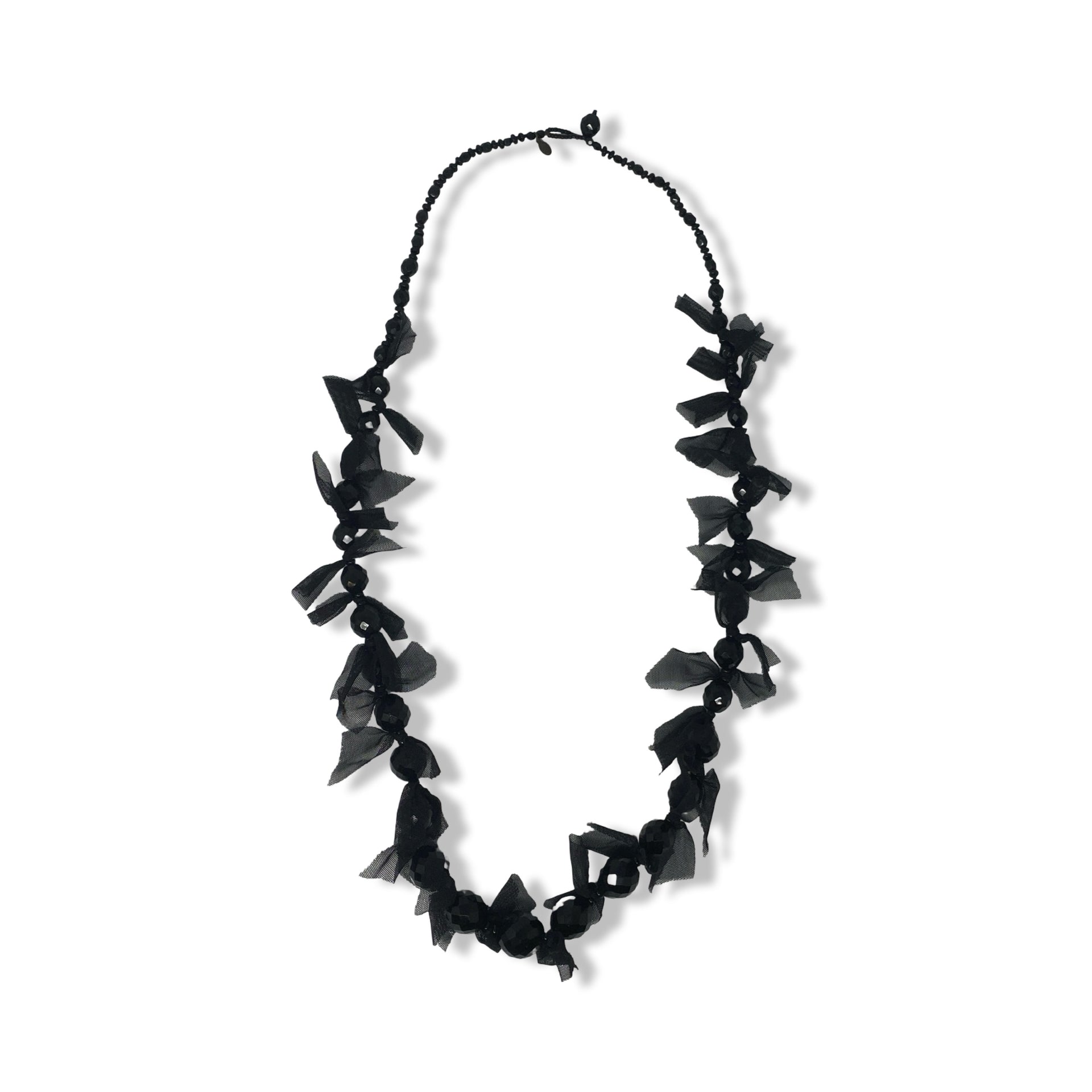 Lee Angel Mesh Tie Bead Necklace