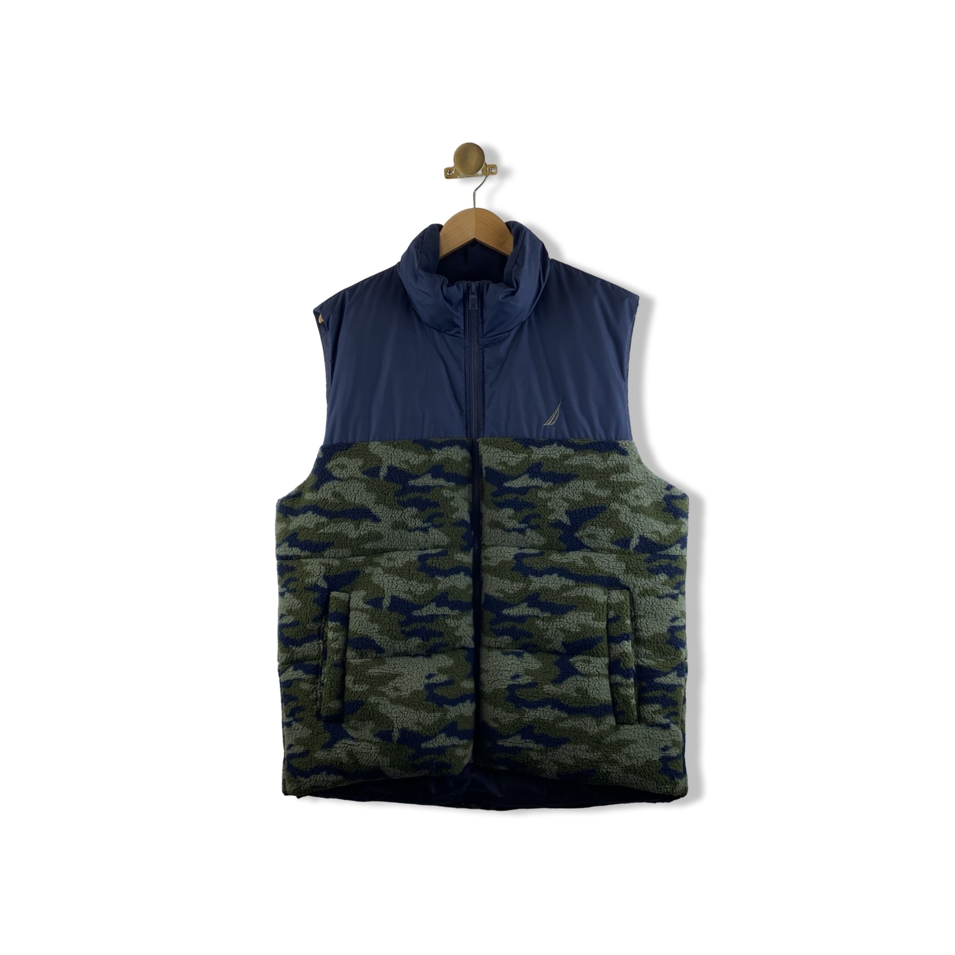 Nautica Camo Sherpa Panel Vest