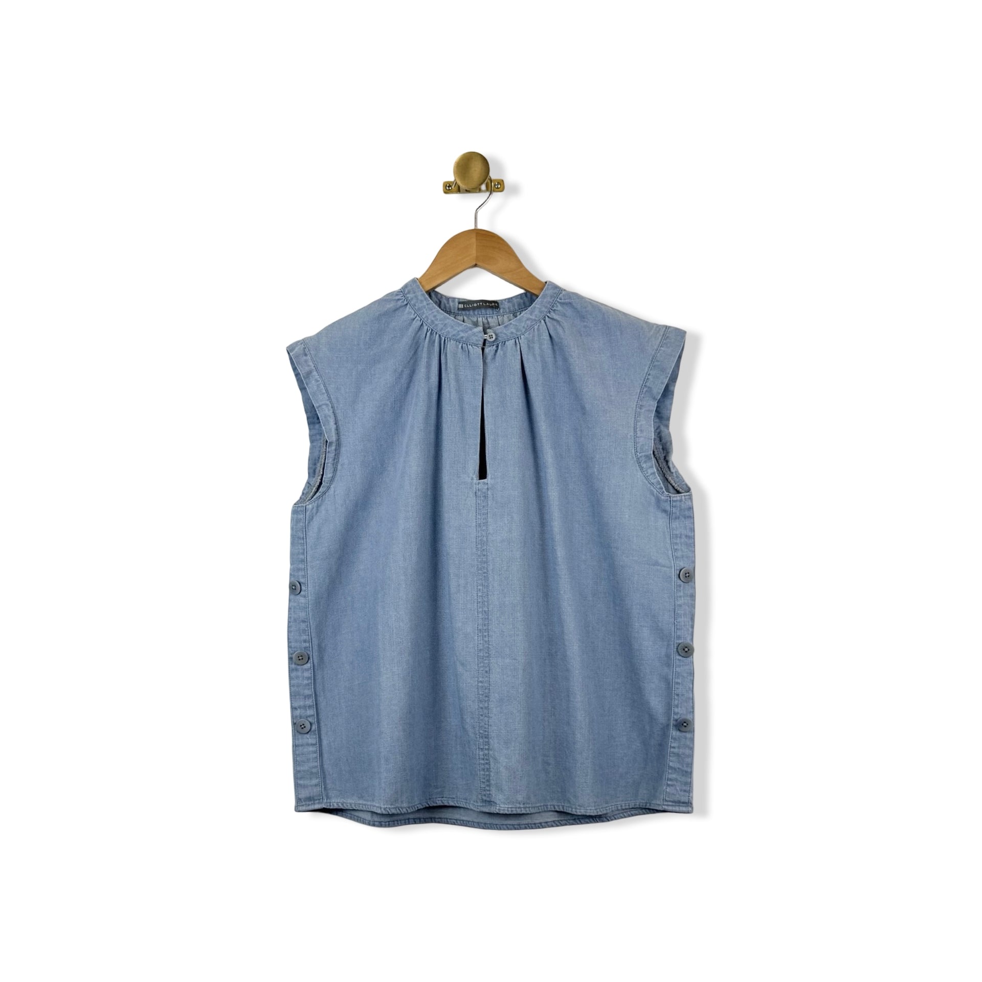 Elliott Lauren Button Keyhole Top