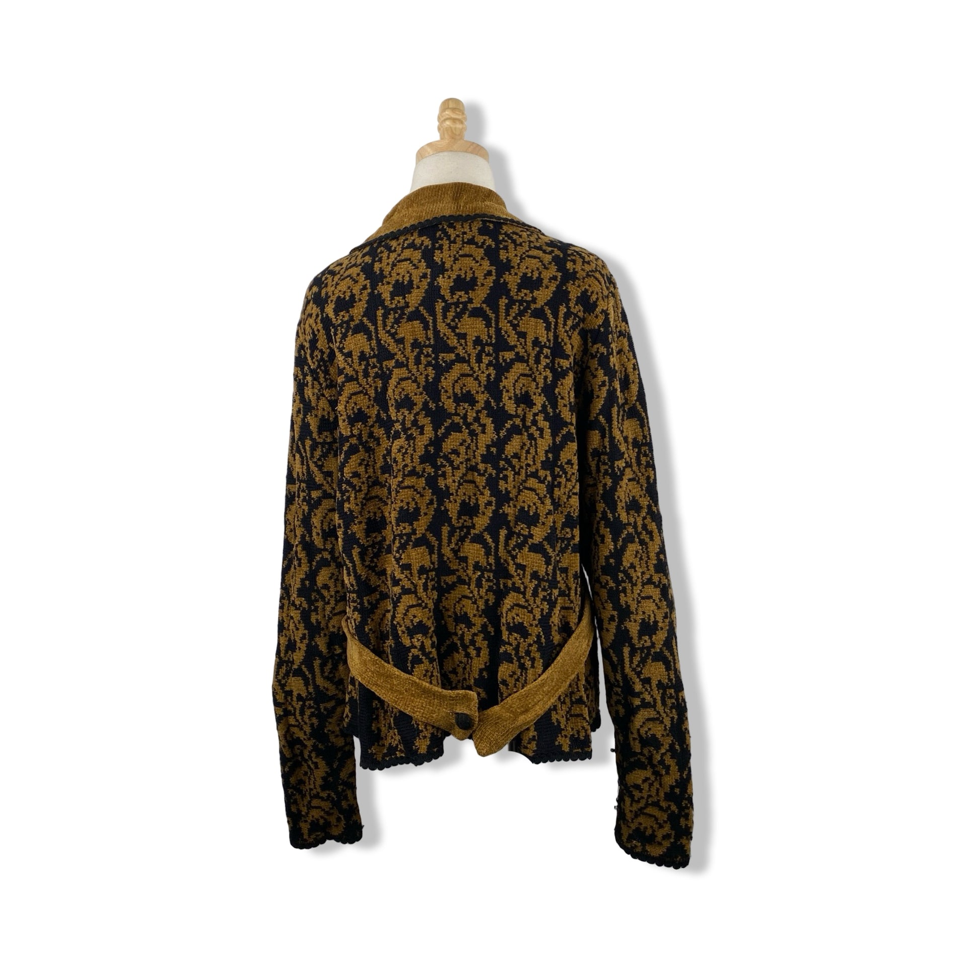 Vintage The J. Peterman Company Patterned Cardigan