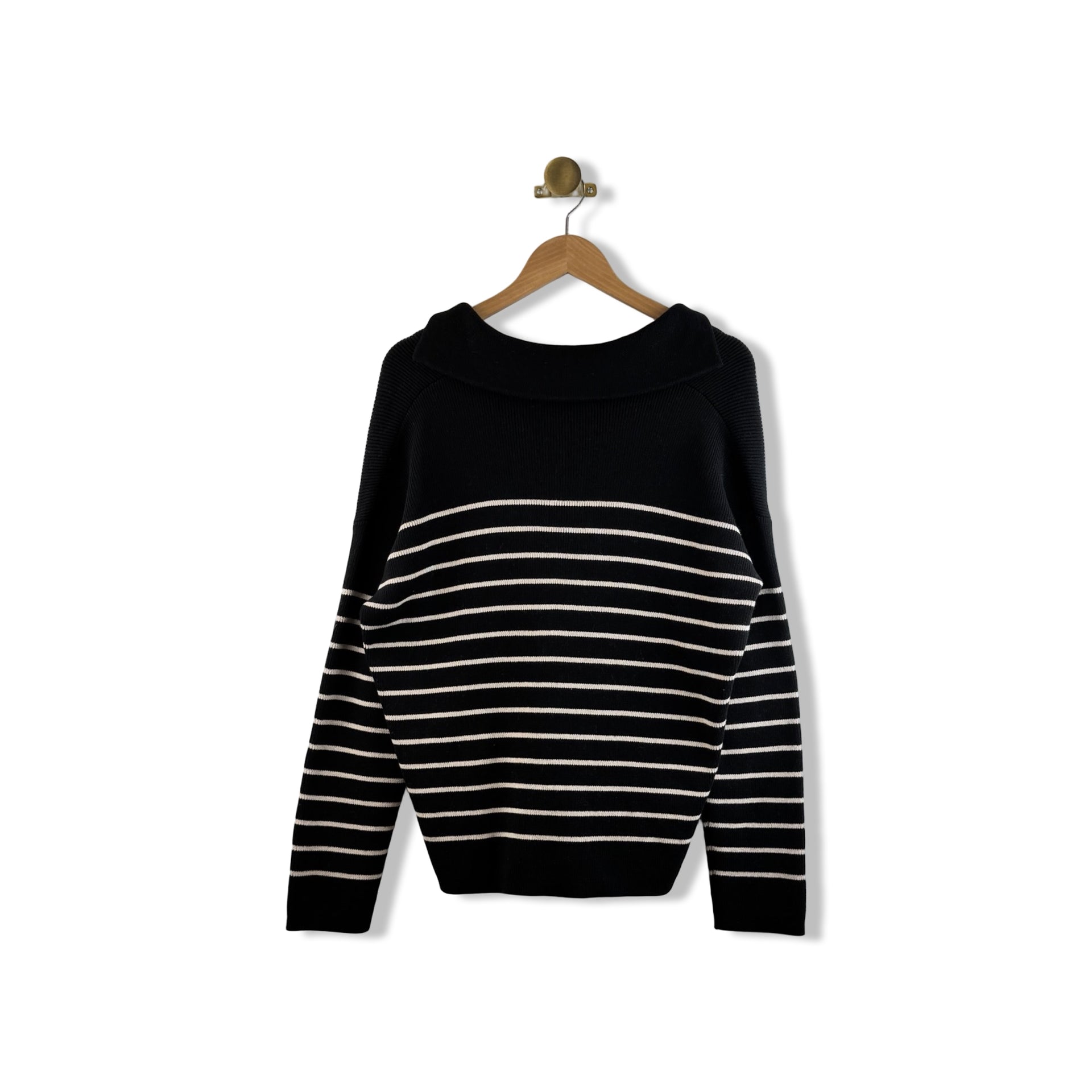 La Ligne Striped Collared Sweater