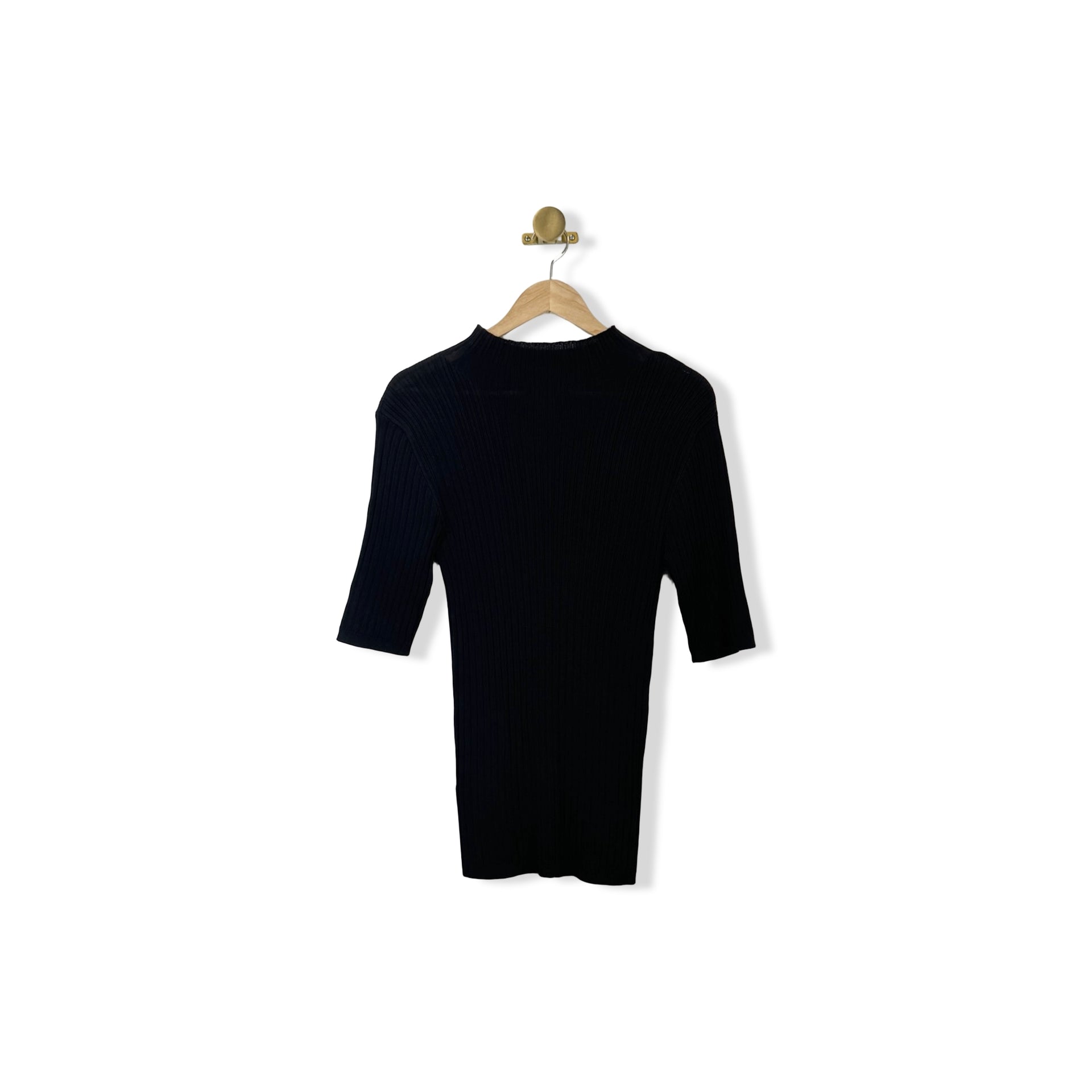 Eloquii Sheer Ribbed Top