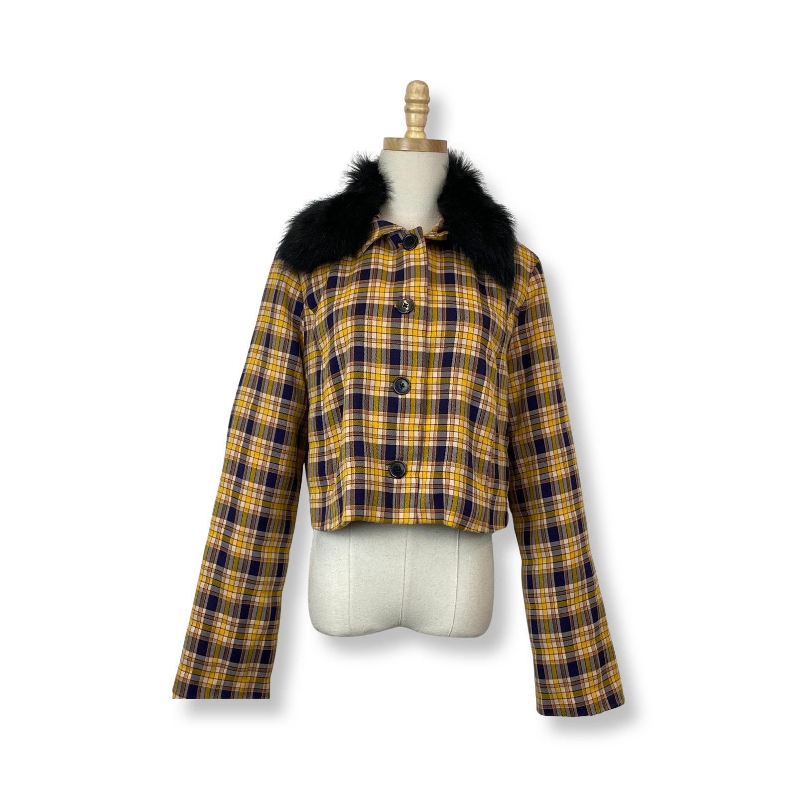 Capulet Faux Fur Plaid Jacket