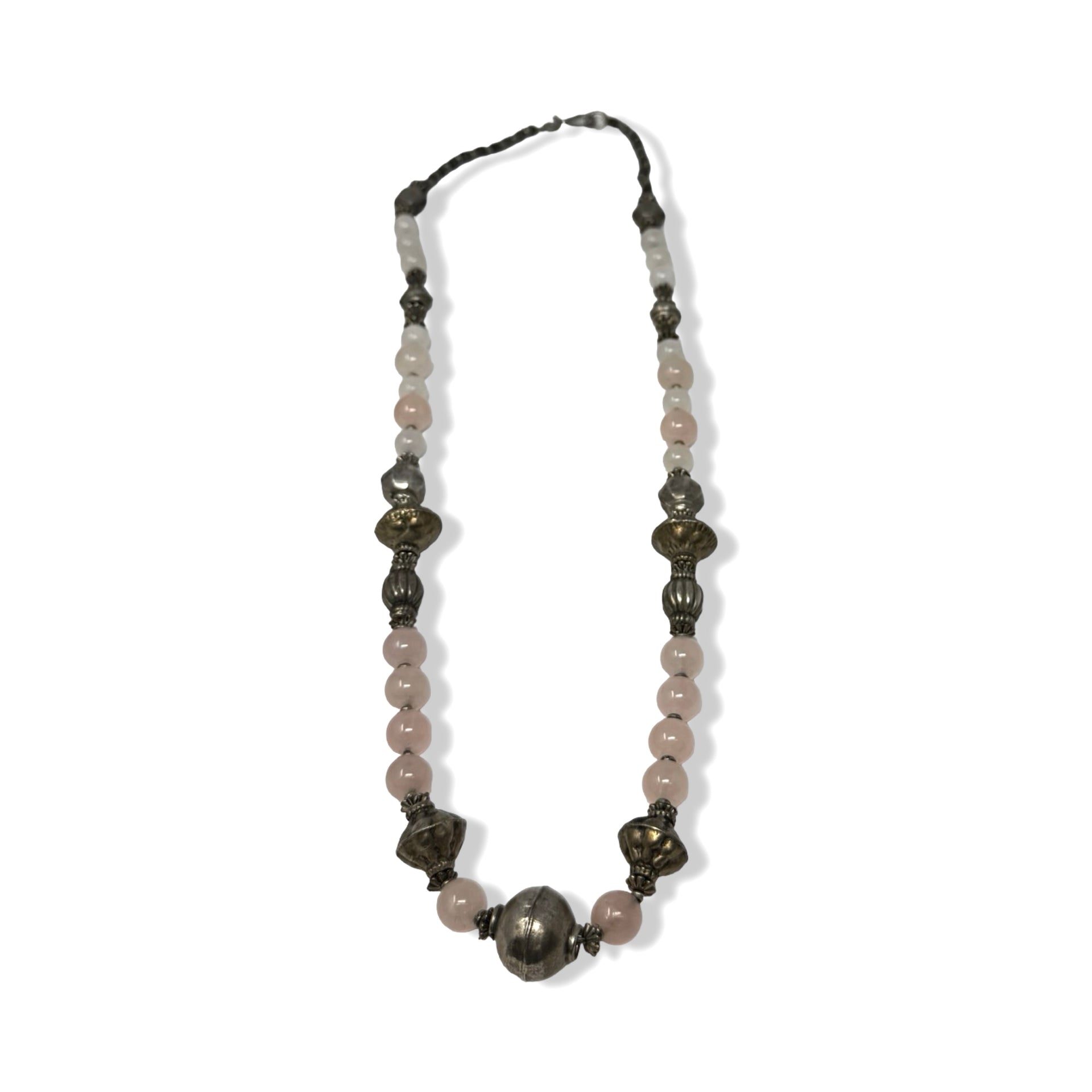 Glass and Metal Bead Necklace