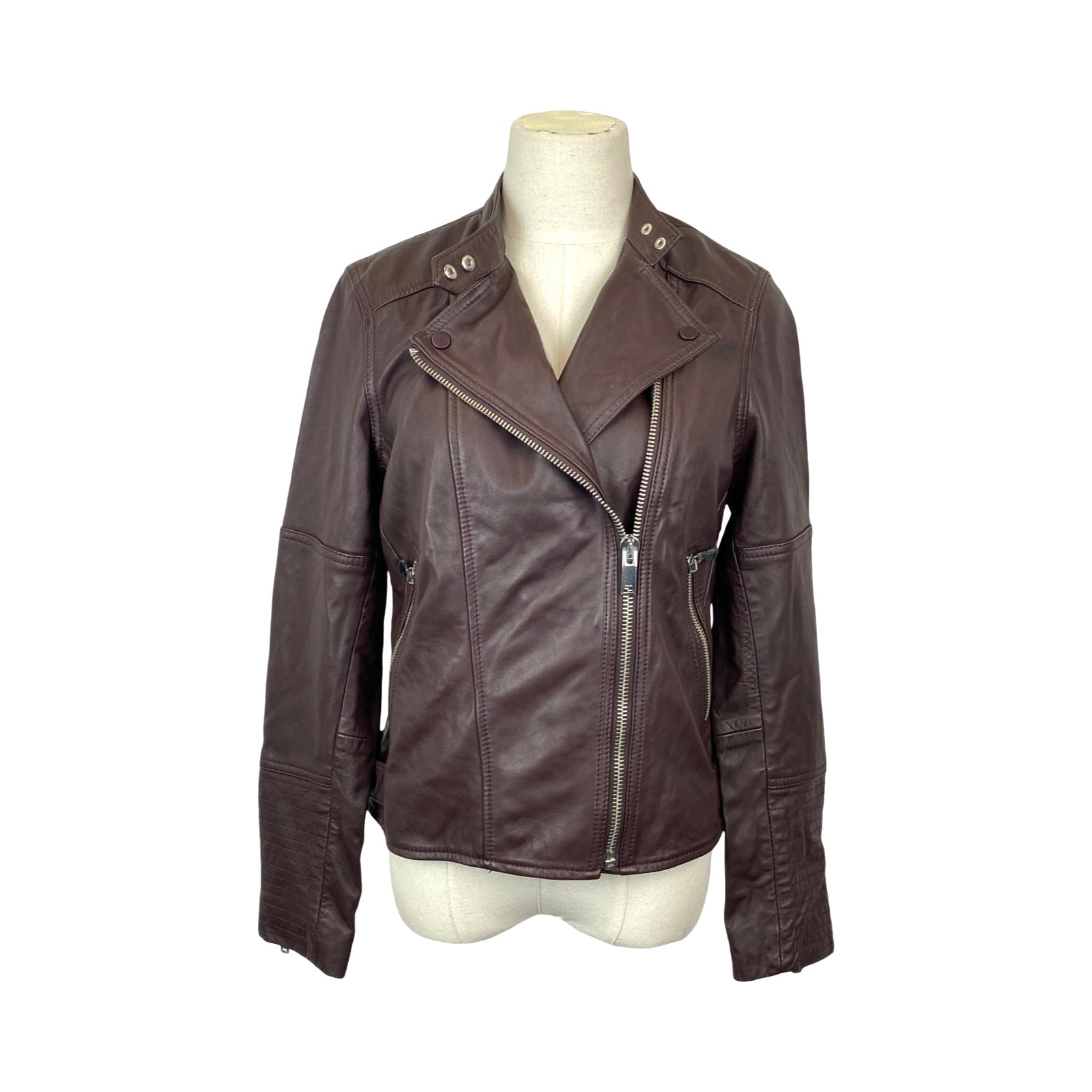 Reiss Tallis Leather Biker Jacket