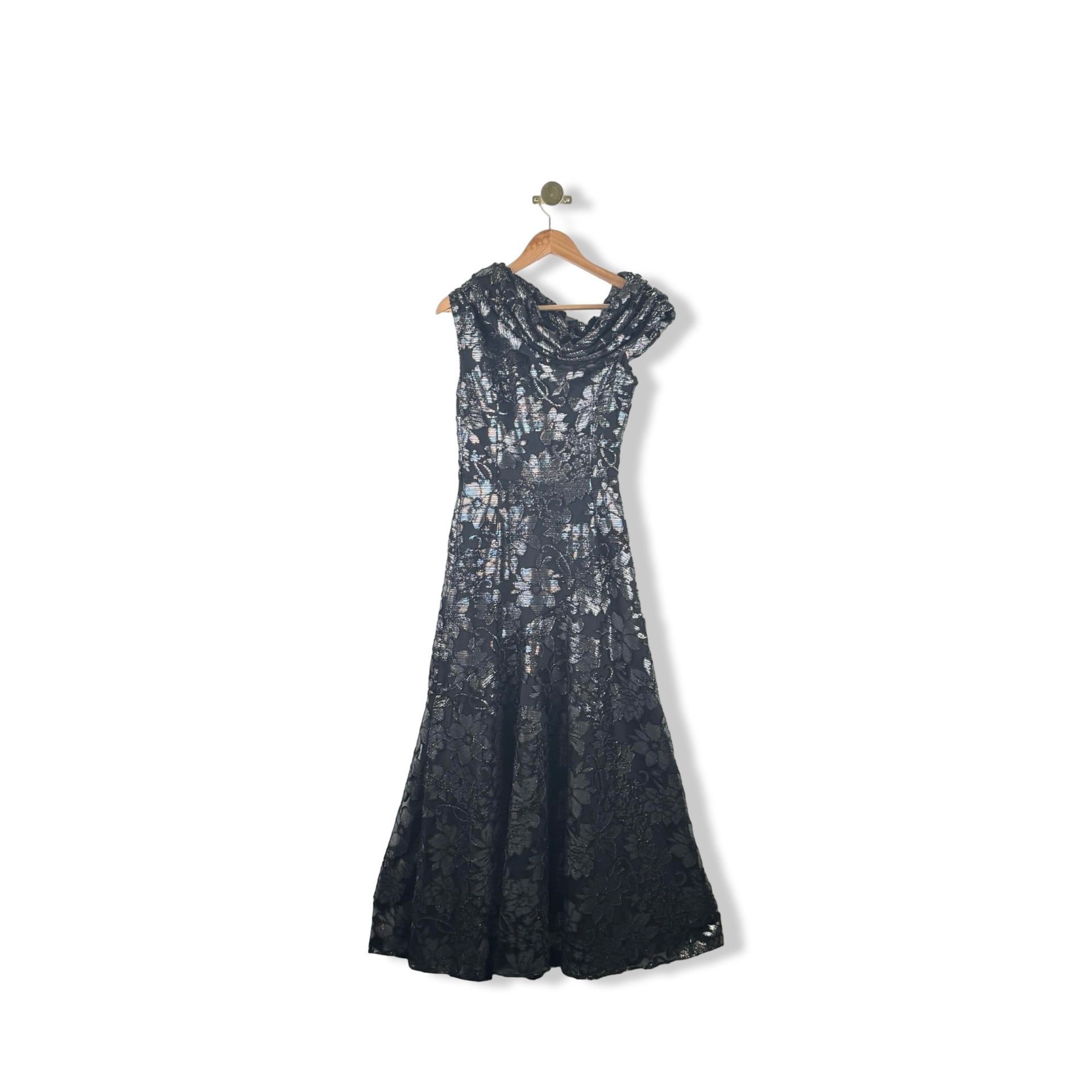 Shoshanna Metallic Floral Gown