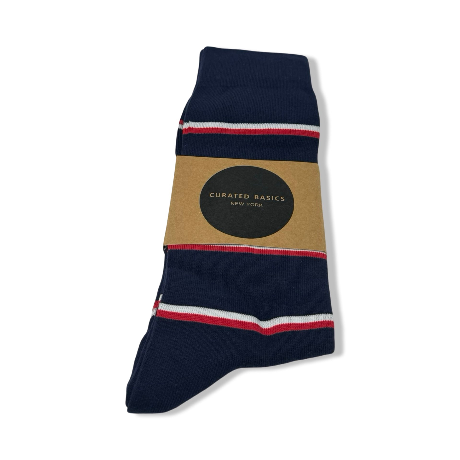 Curated Basics Thin Striped Calf Socks