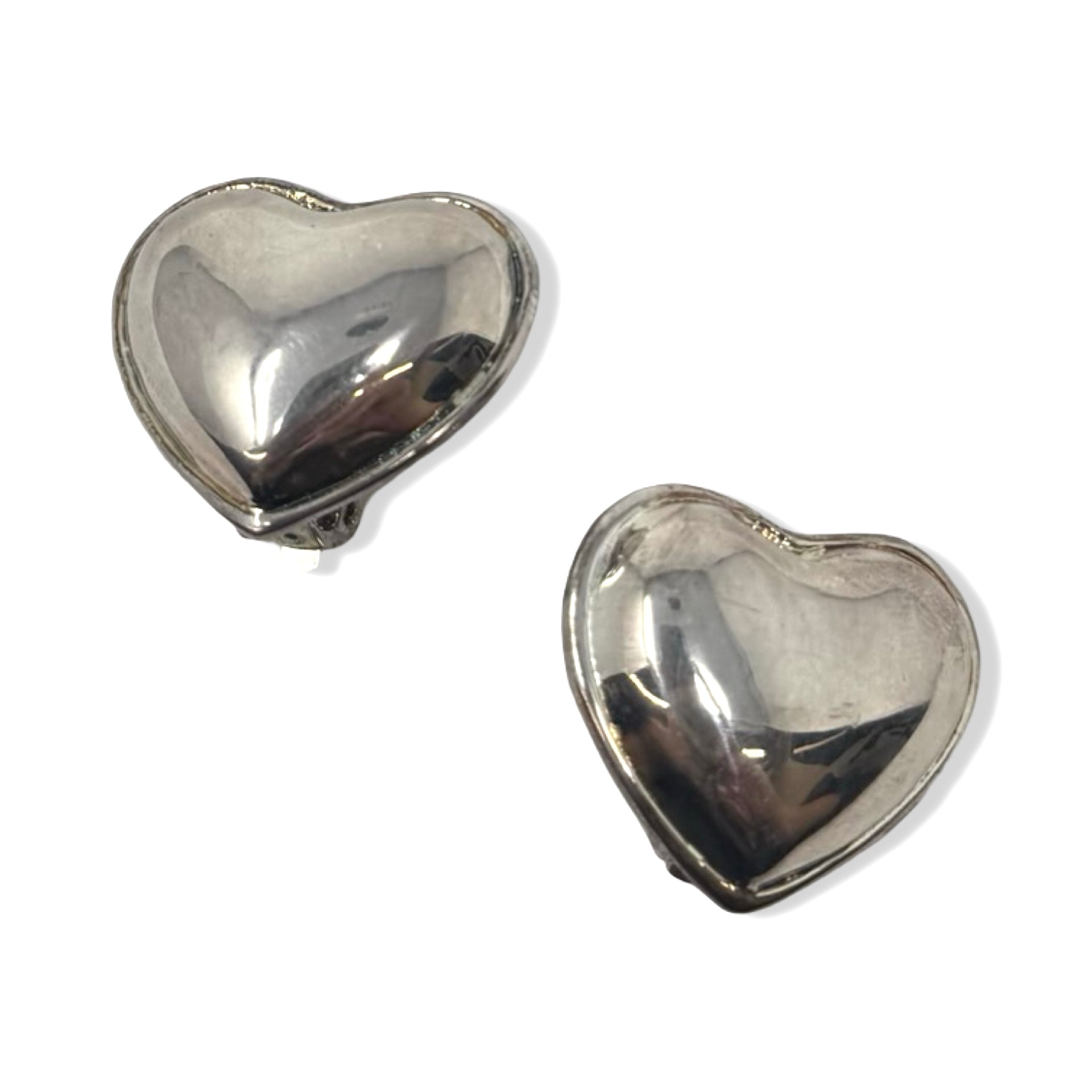 Heart Shaped Stud Clip-On Earrings