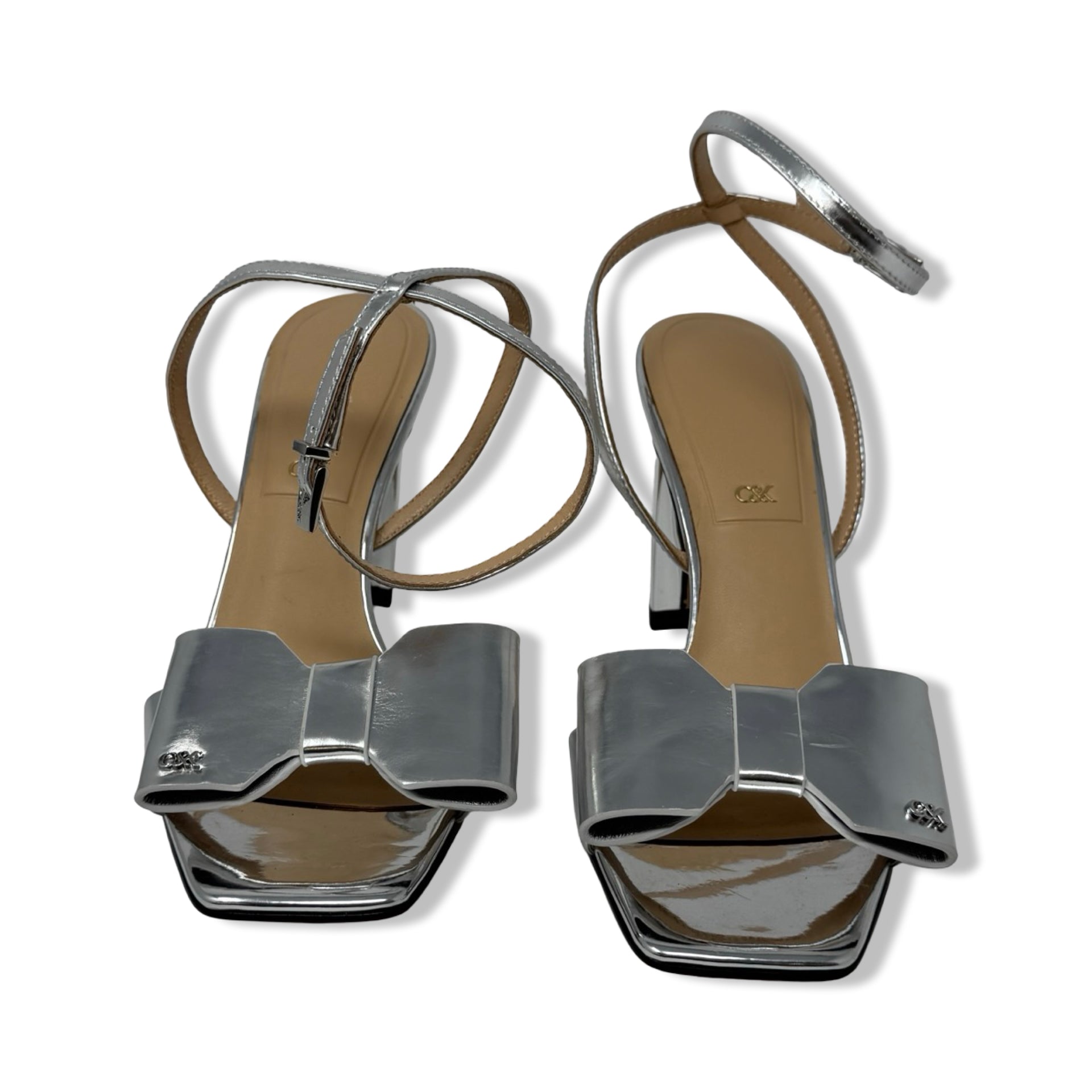 Charles & Keith Bow Blade-Heel Sandals