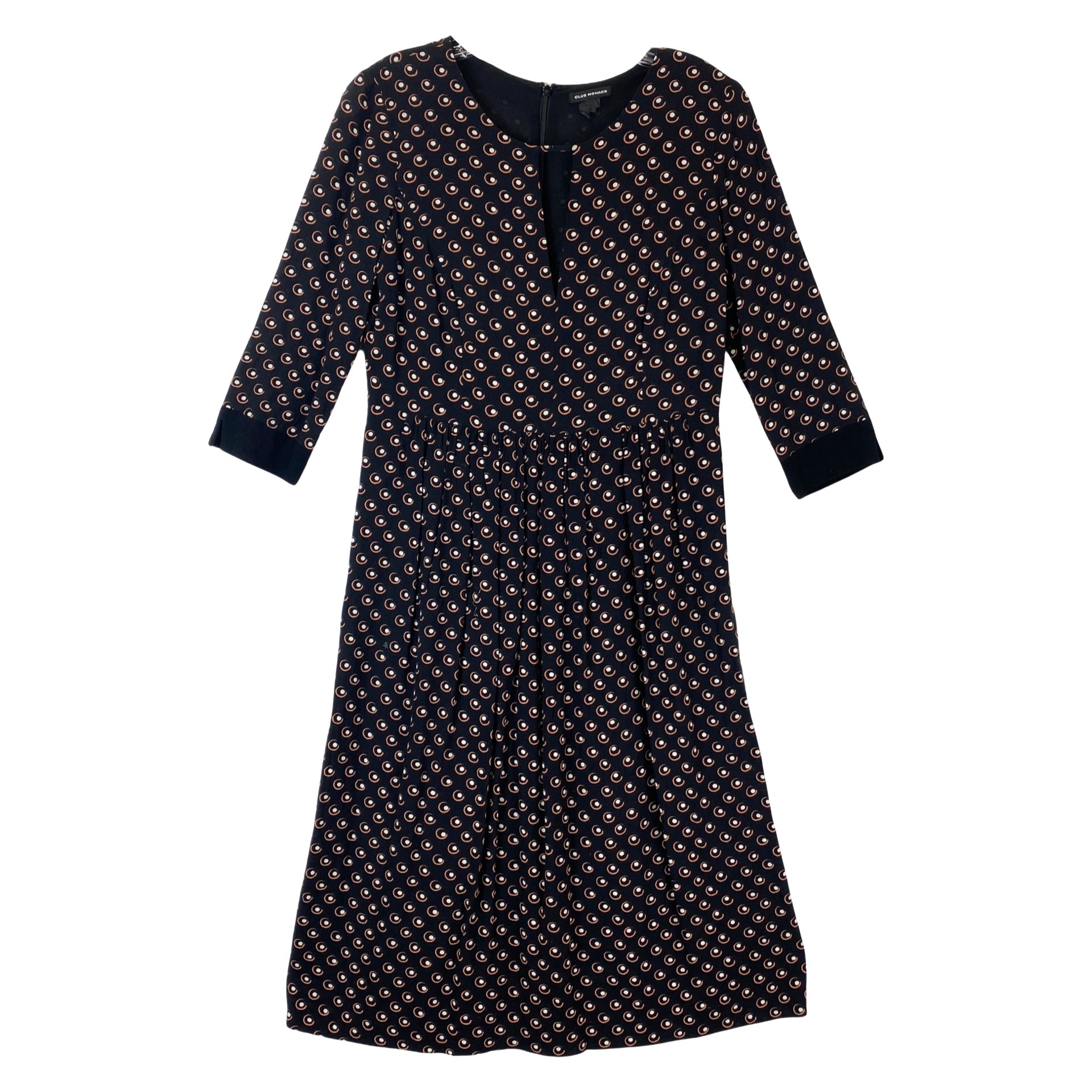 Club Monaco Polka Dot Cropped Sleeve Dress