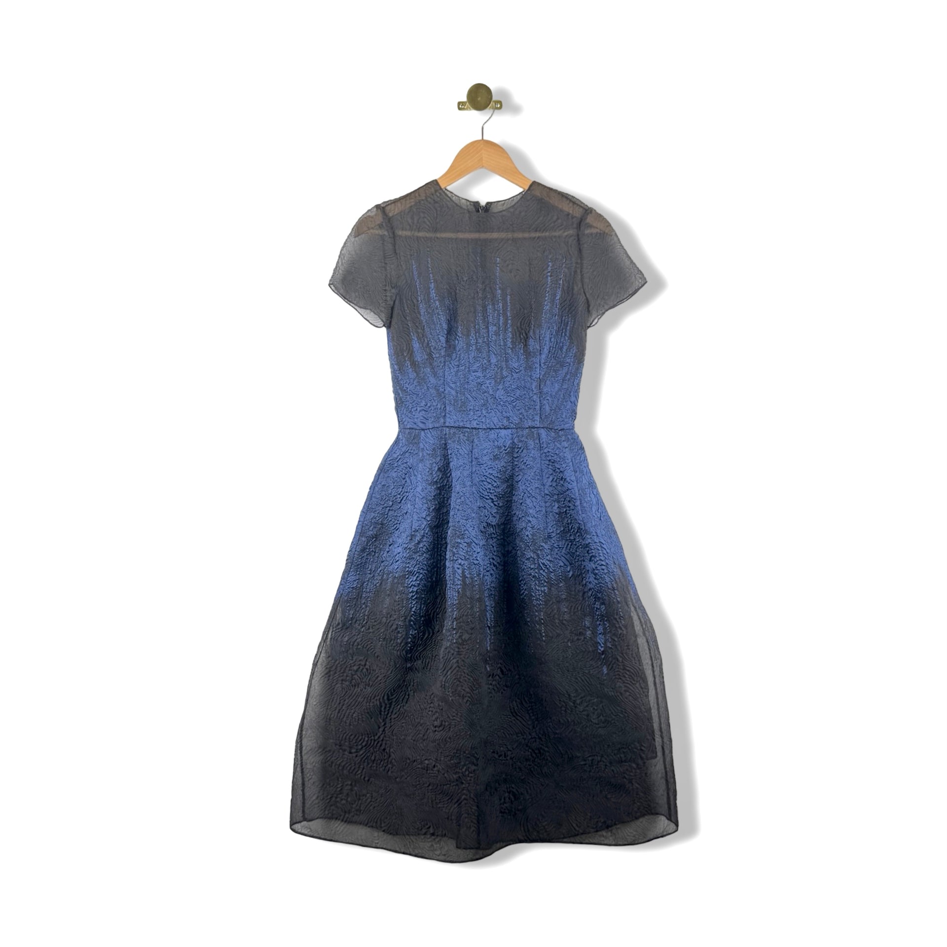 Oscar de la Renta Fil Coupe Midi Dress