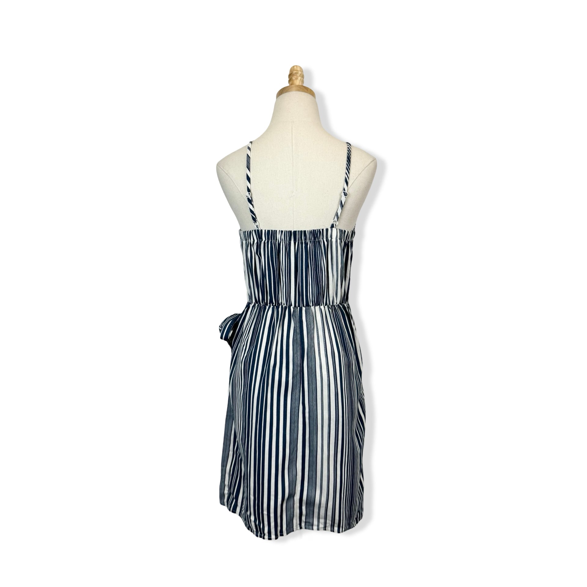 Bailey Blue Striped Wrap Mini Dress