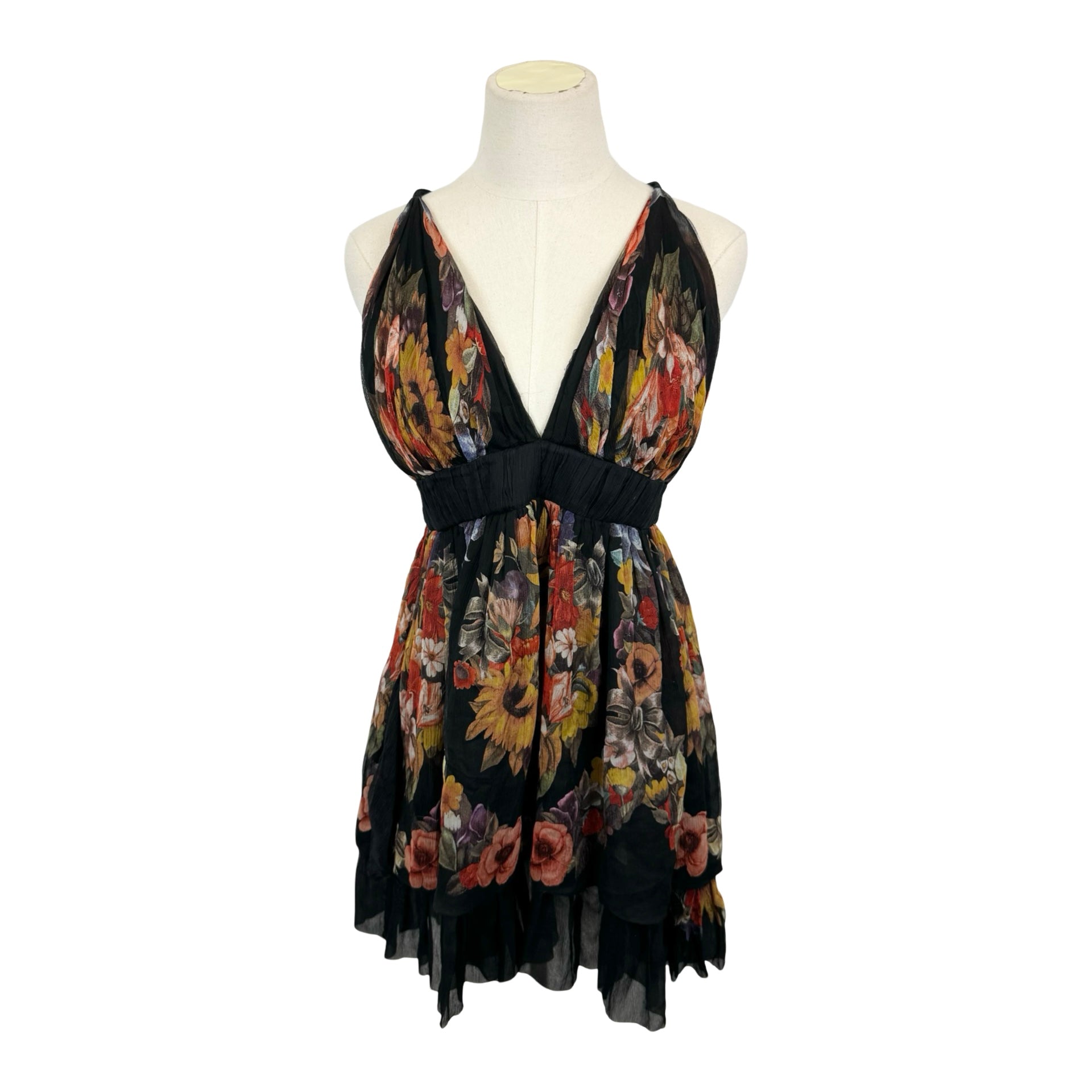 Roberto Cavalli Floral Halter Dress