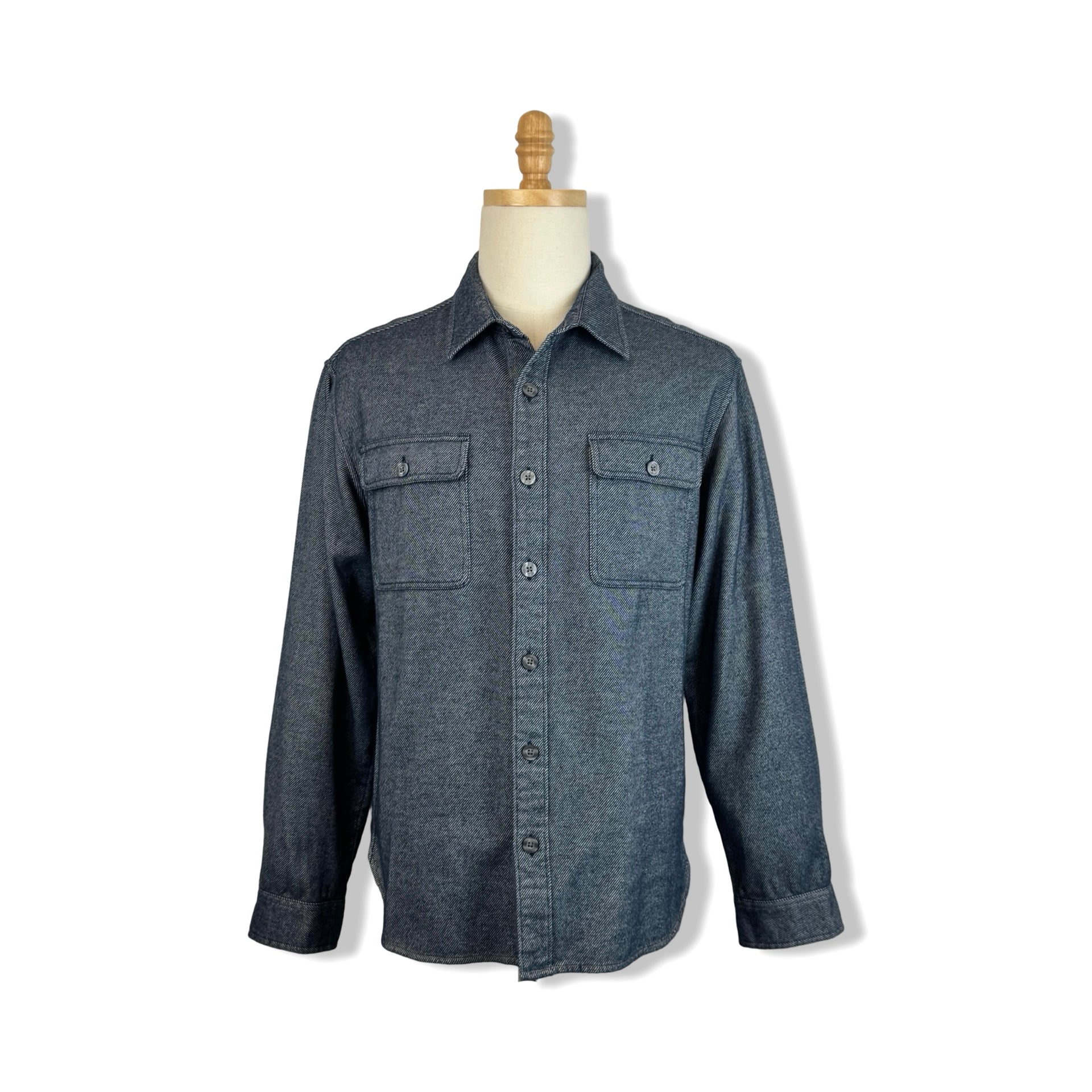 Surfside Supply Dark Wash Brushed Twill Dylan Overshirt