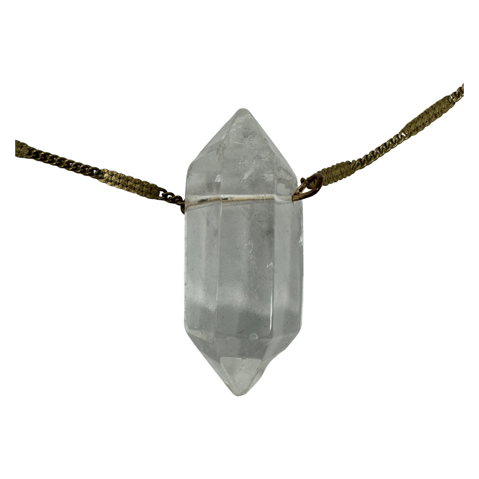Long Crystal Pendant Necklace